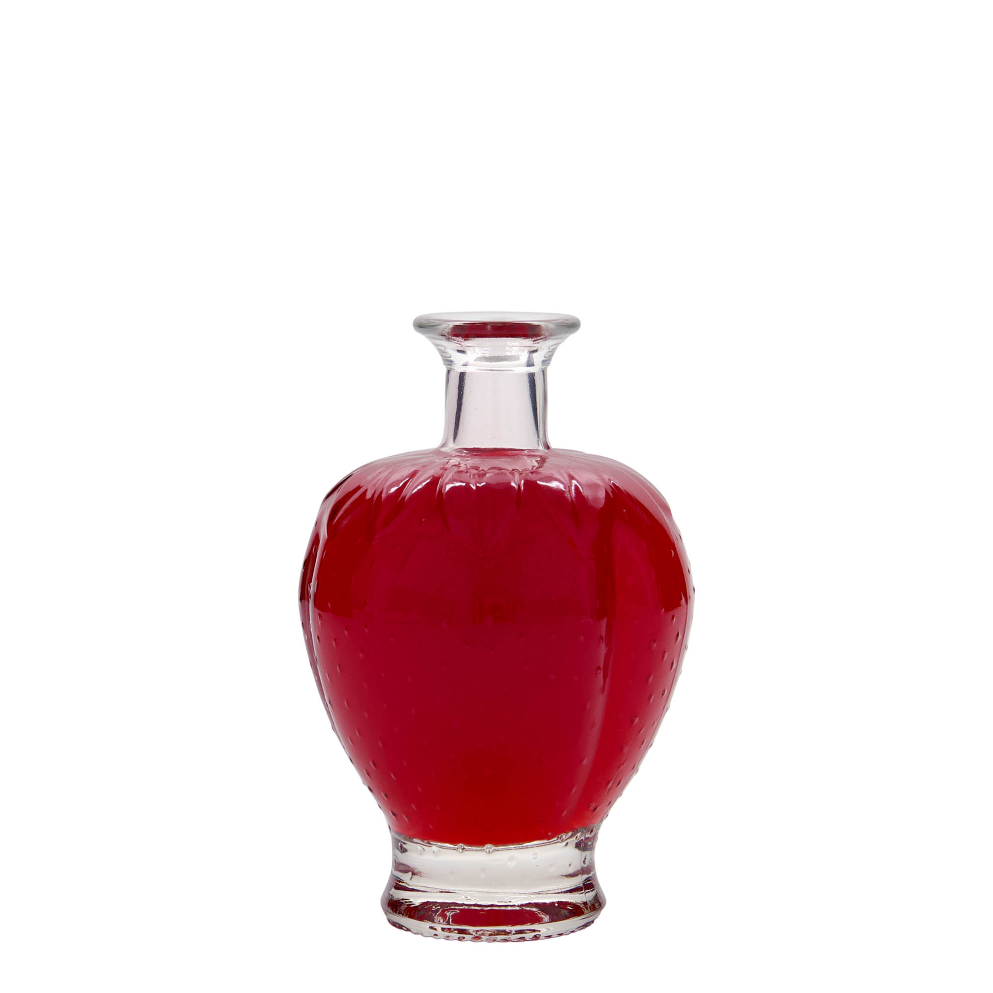 200 ml sklenená fľaša „Jahoda“, hrdlo: korok