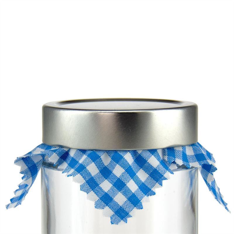 Kockované látkové podložky 12x12, štvorcové, textilné, modré, hrdlo: TO38-TO53