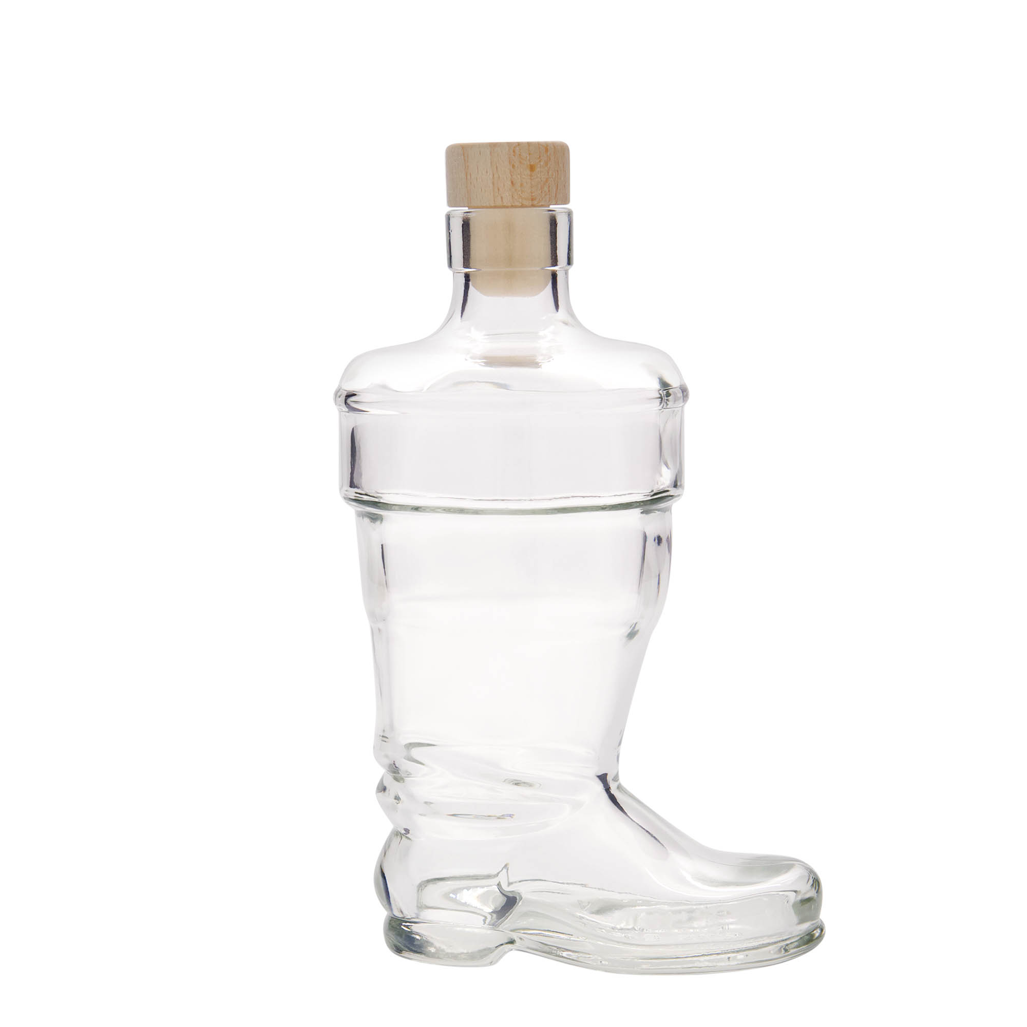 350 ml sklenená fľaša „Topánka“, hrdlo: korok