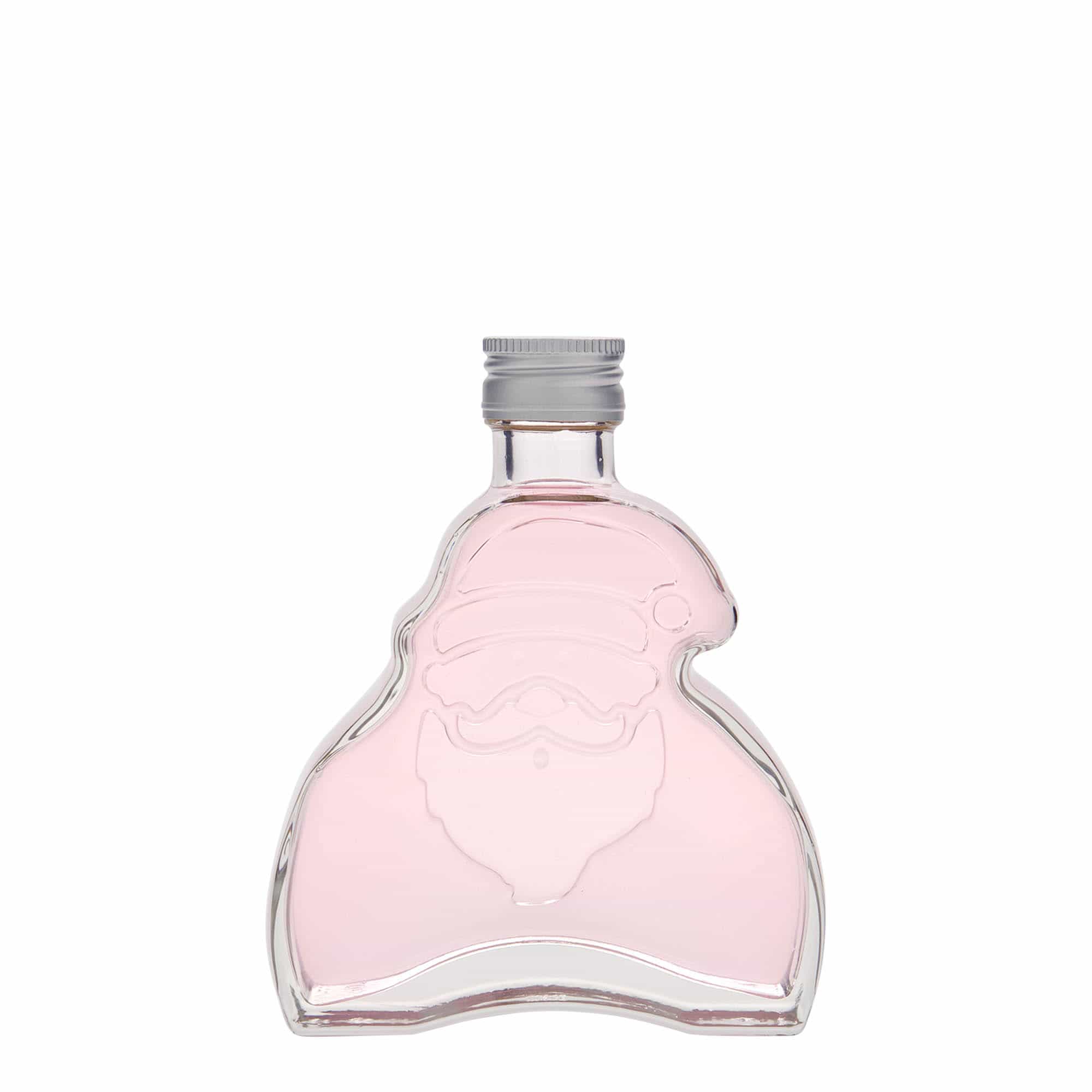 200 ml sklená fľaša „Santa Claus“, hrdlo: PP 28