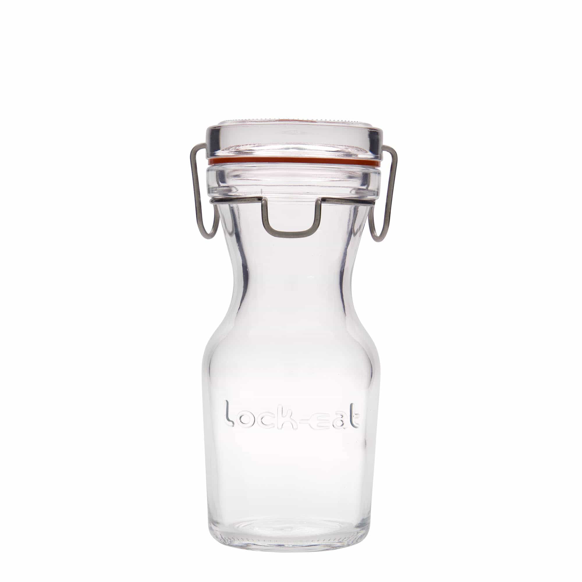 250 ml sklená karafa „Lock-Eat“, hrdlo: strmeňový uzáver