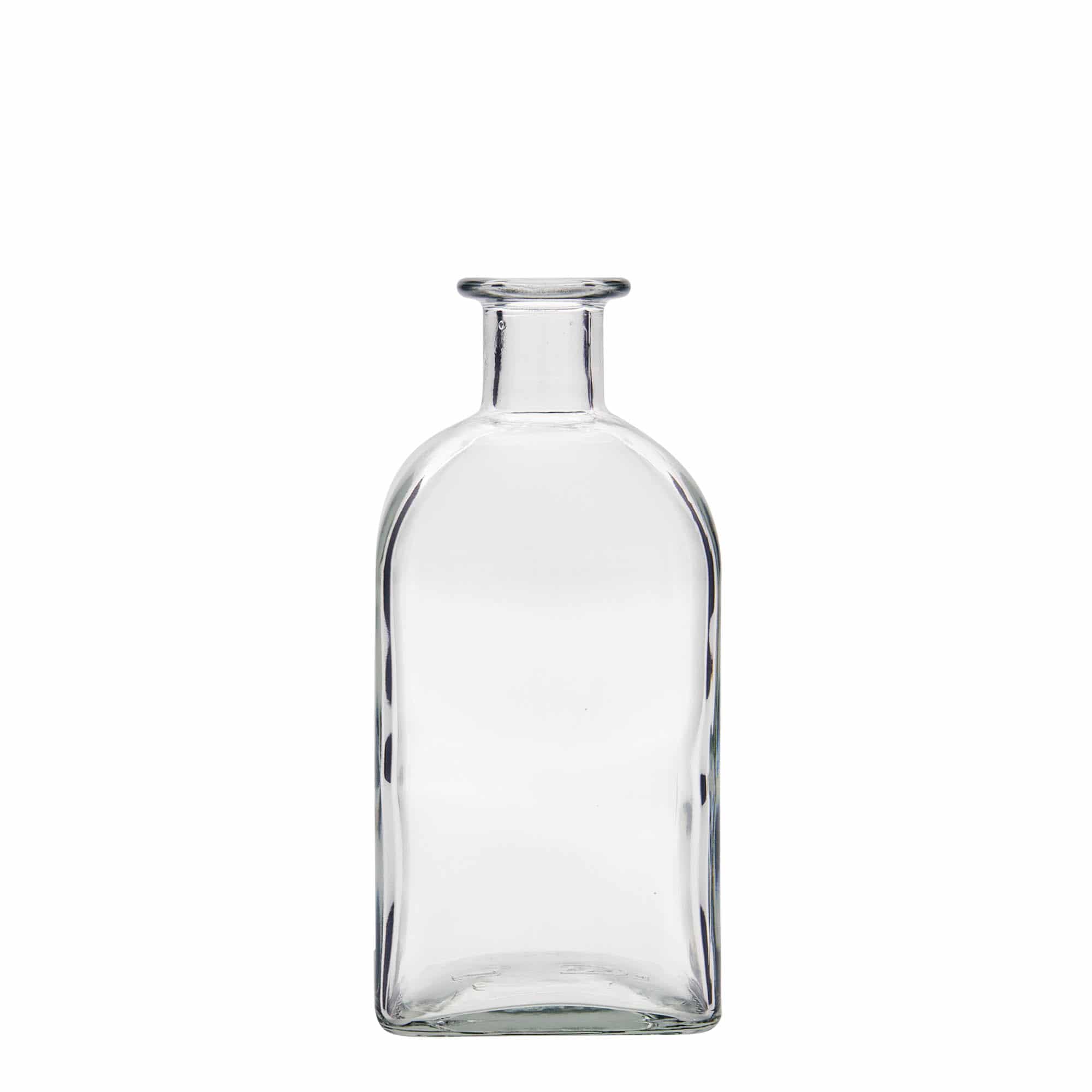 500 ml sklená fľaša lekárnik Carré, štvorcová, hrdlo: korok 500 ml sklená fľaša lekárnik Carré, štvorcová, hrdlo: korok