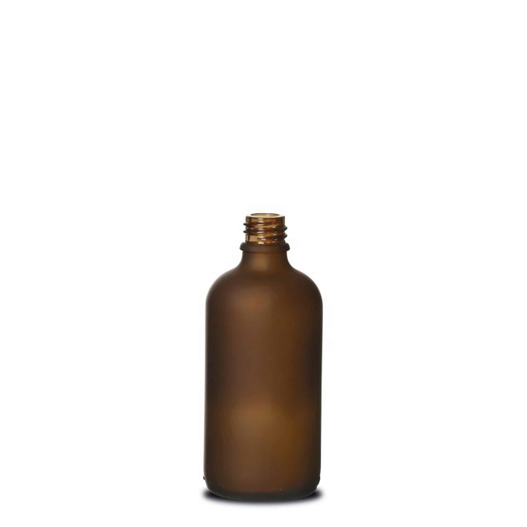 100 ml liekovka, sklo, hnedá matná, hrdlo: DIN 18 100 ml liekovka, sklo, hnedá matná, hrdlo: DIN 18
