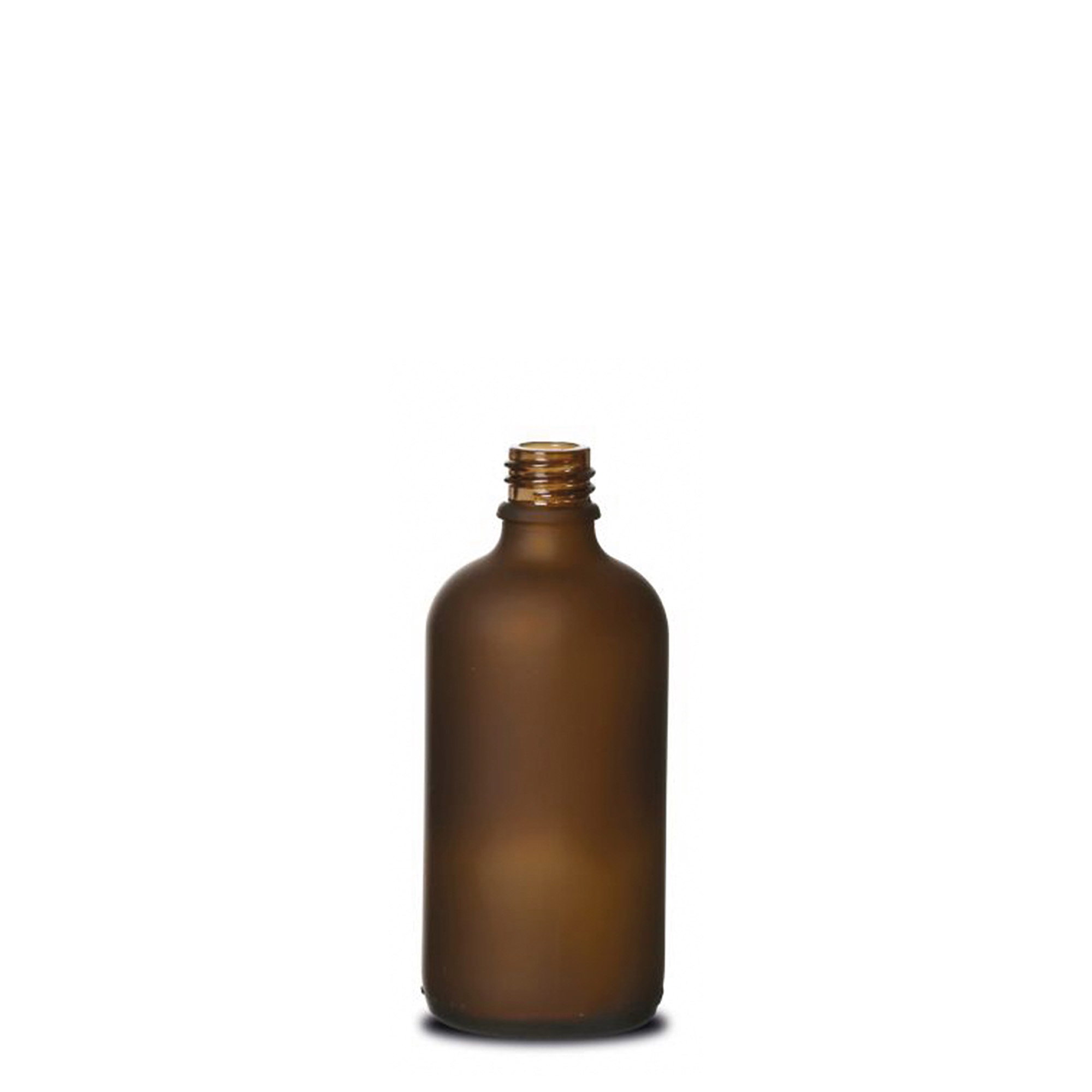 100 ml lekárska fľaša, sklo, hnedé matné, hrdlo: DIN 18