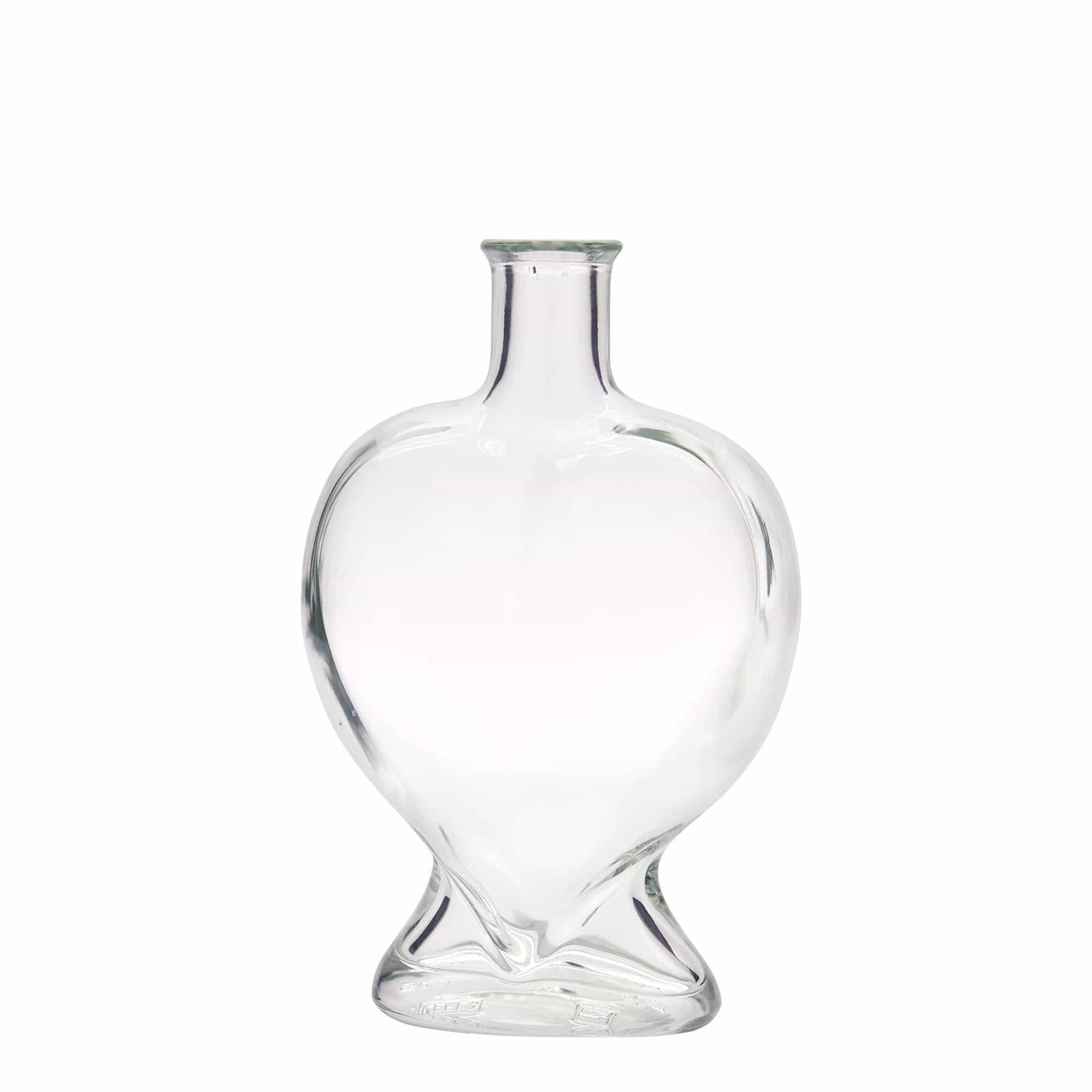 500 ml sklená fľaša „Srdce“, hrdlo: korok