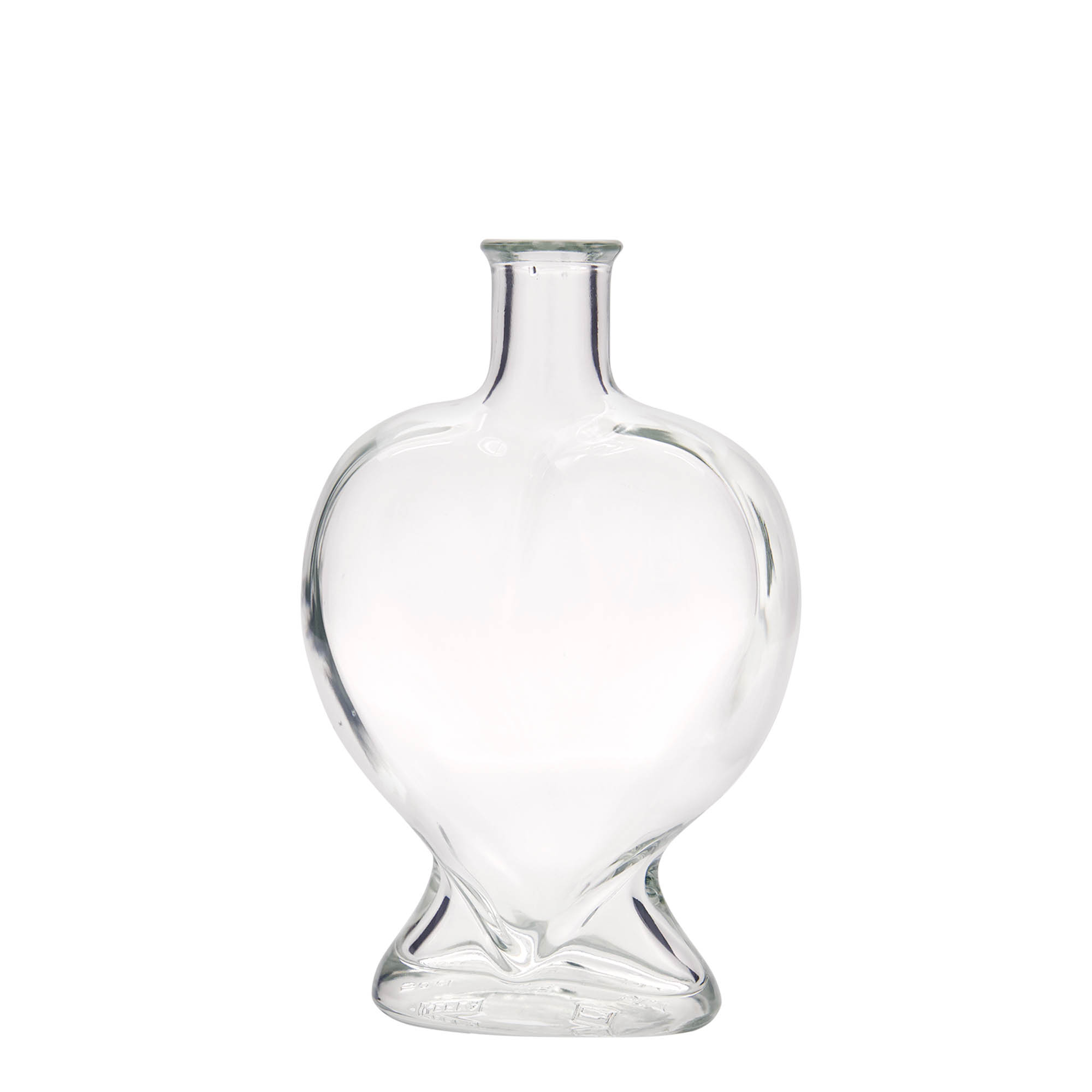 500 ml sklenená fľaša 'Srdce', hrdlo: korok 500 ml sklenená fľaša 'Srdce', hrdlo: korok
