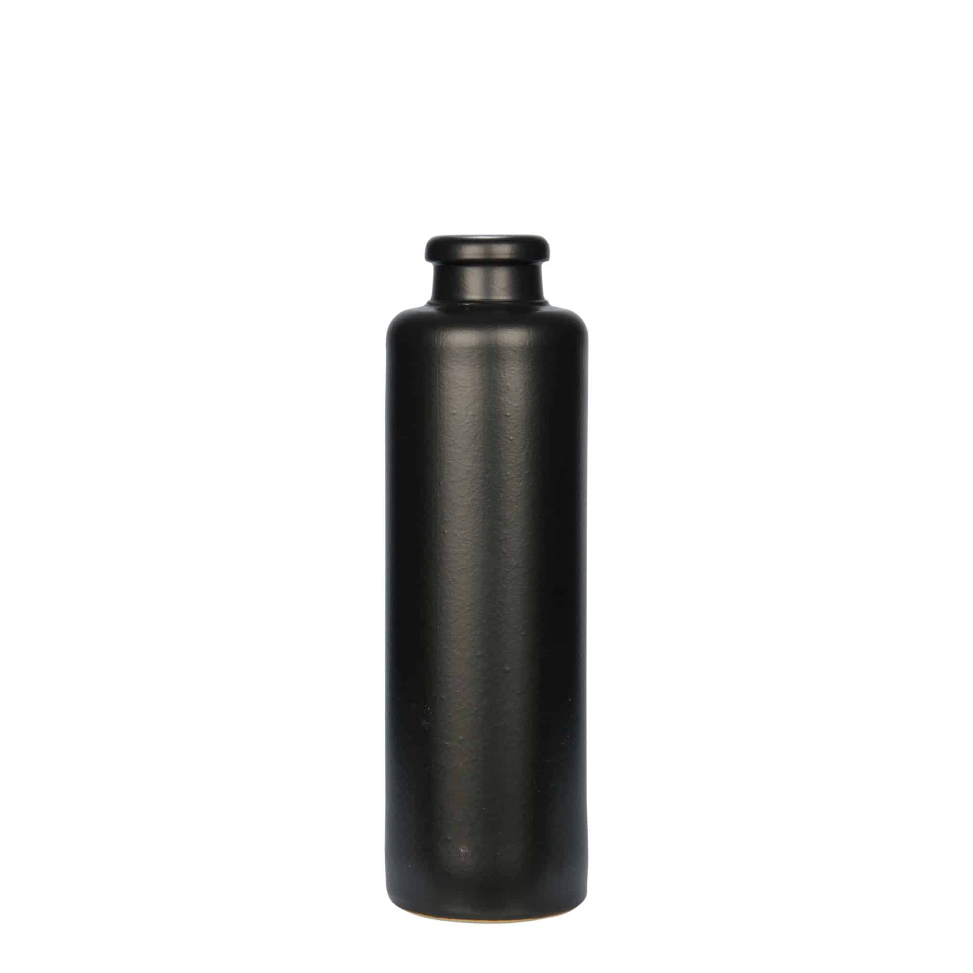 200 ml hlinený krčah, kamenina, čierna farba, hrdlo: korok 200 ml hlinený krčah, kamenina, čierna farba, hrdlo: korok