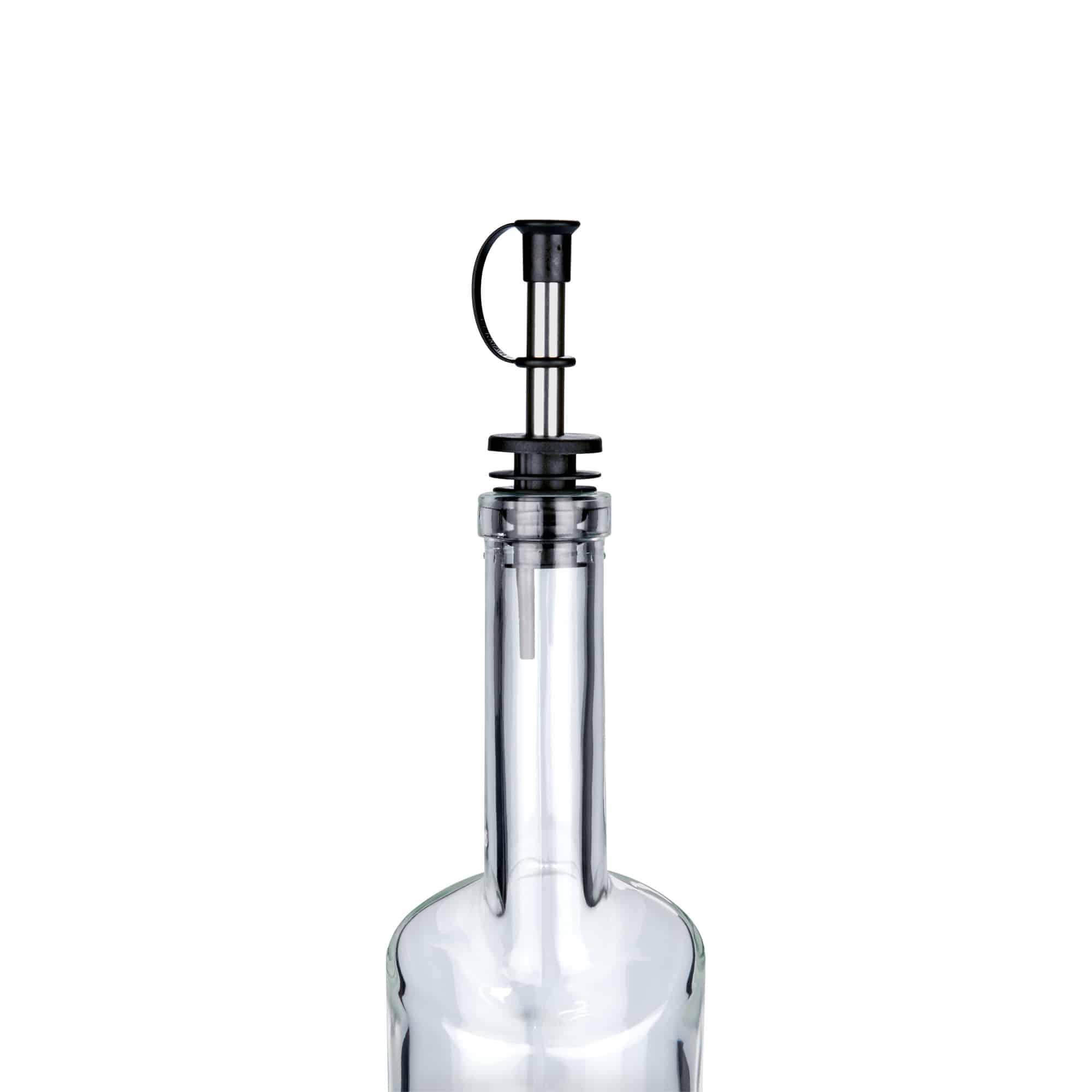 Nálevka Inox s viečkom, nerezová oceľ, strieborná