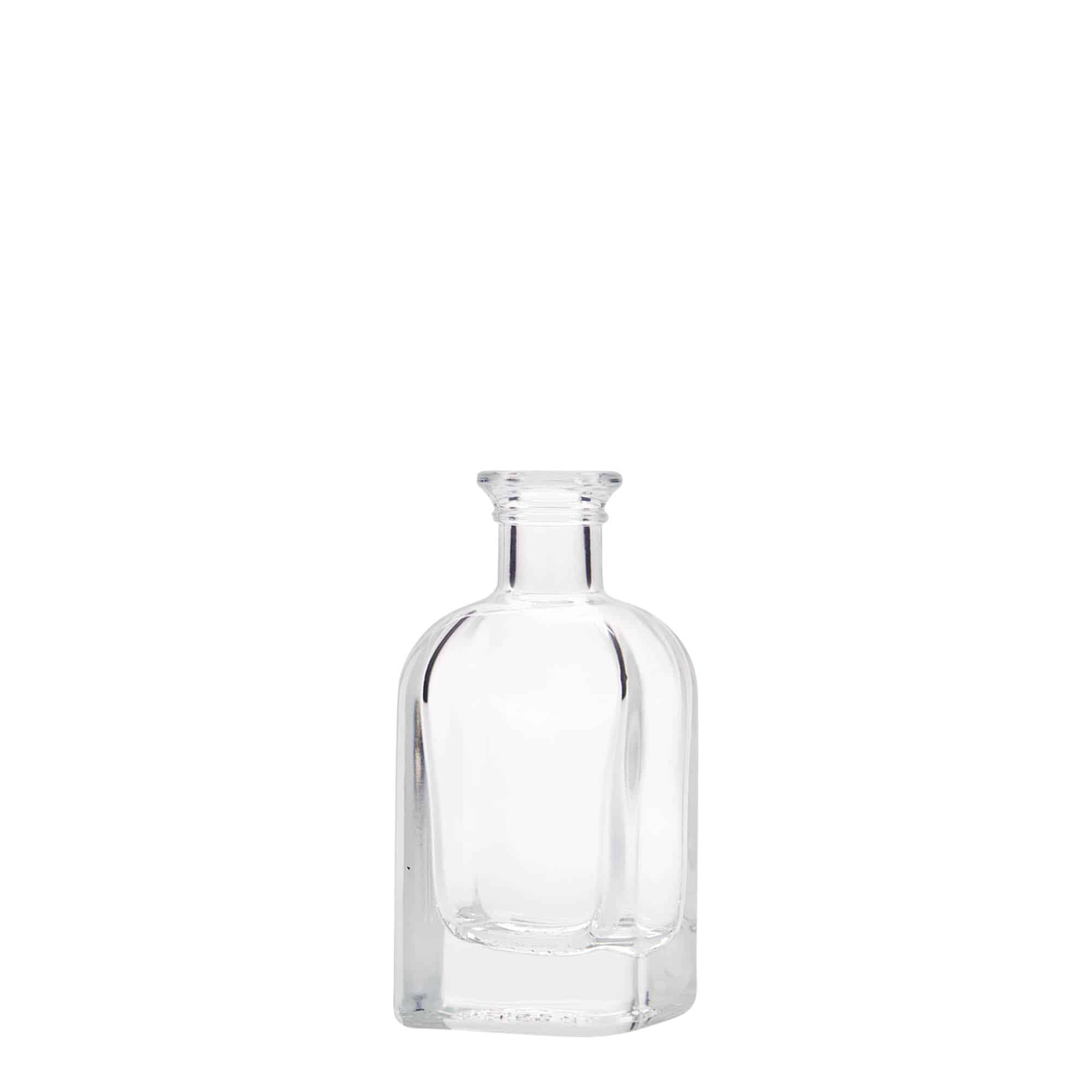 40 ml sklená fľaša lekárnik Carré, štvorcová, hrdlo: korok