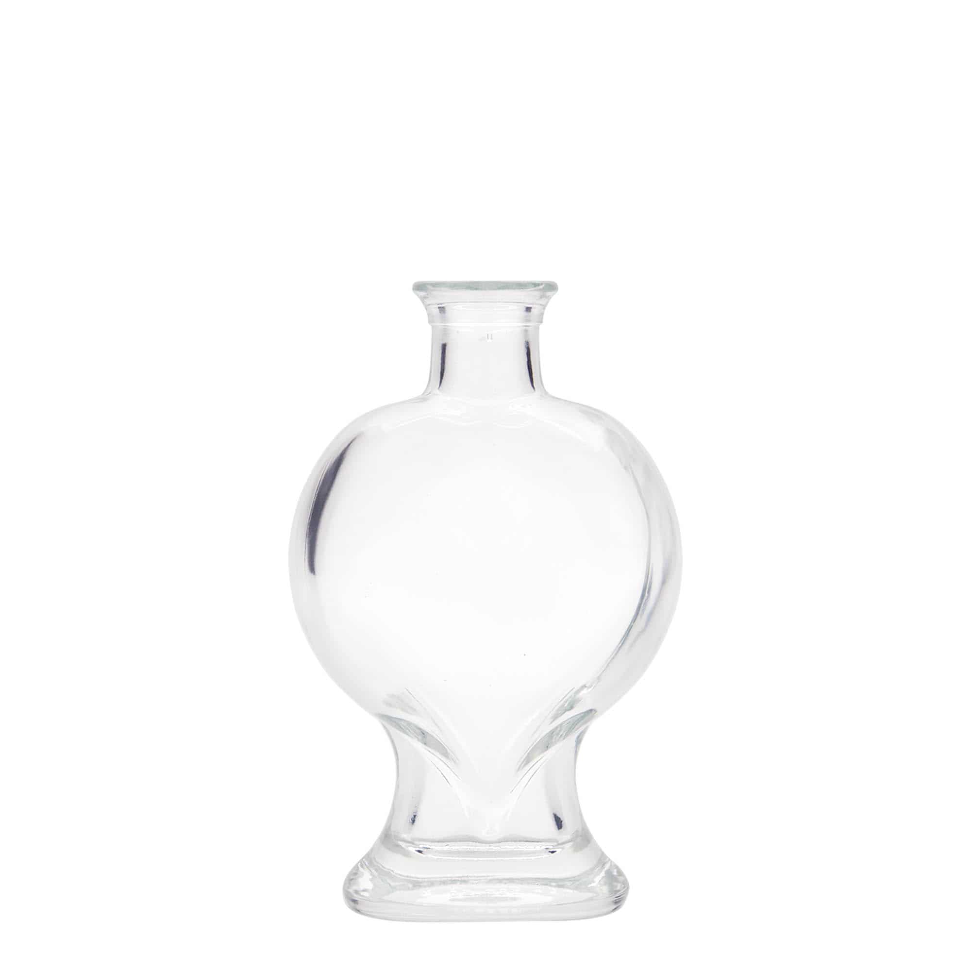 200 ml sklená fľaša „Srdce“, hrdlo: korok 200 ml sklená fľaša „Srdce“, hrdlo: korok