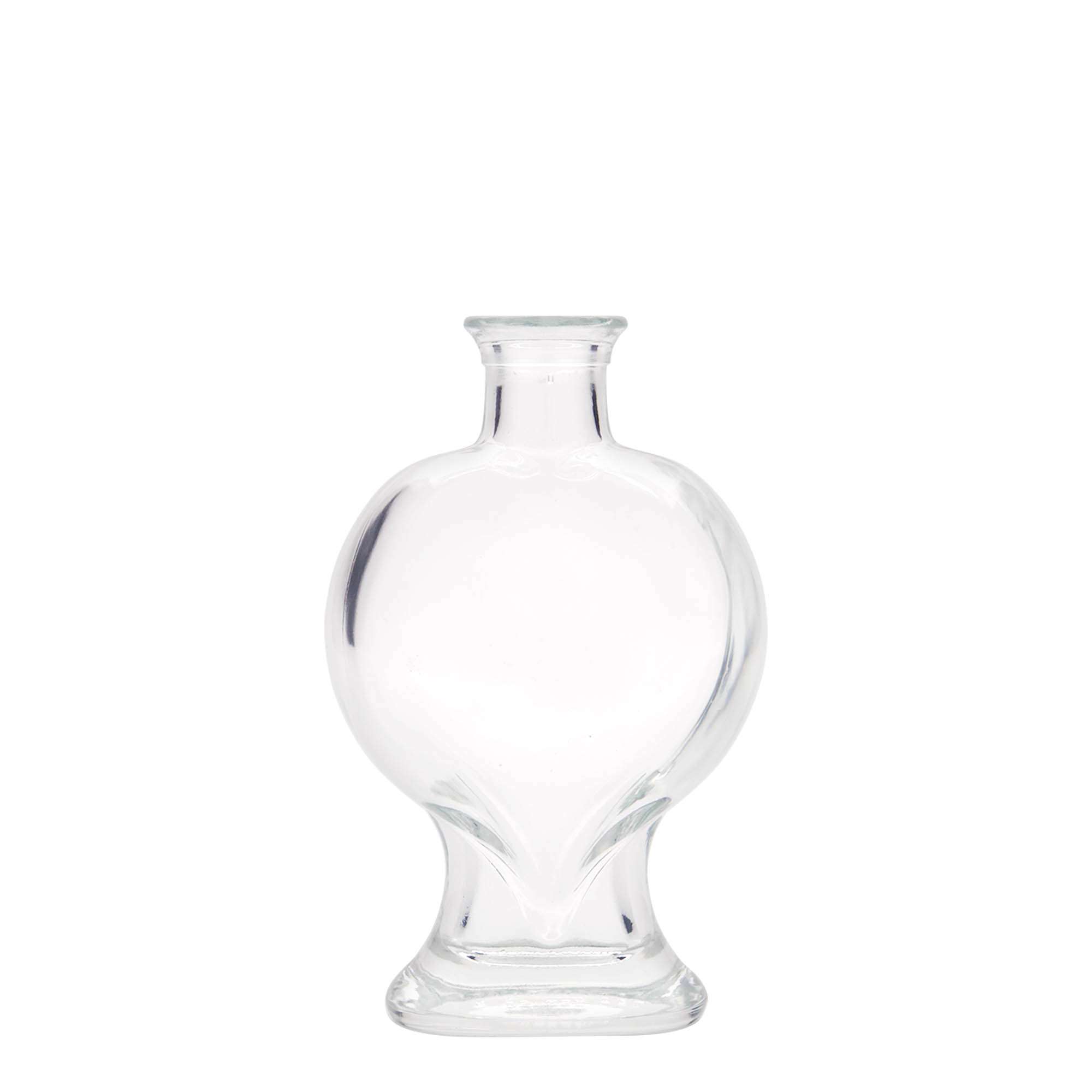 200 ml sklenená fľaša „Srdce“, hrdlo: korok