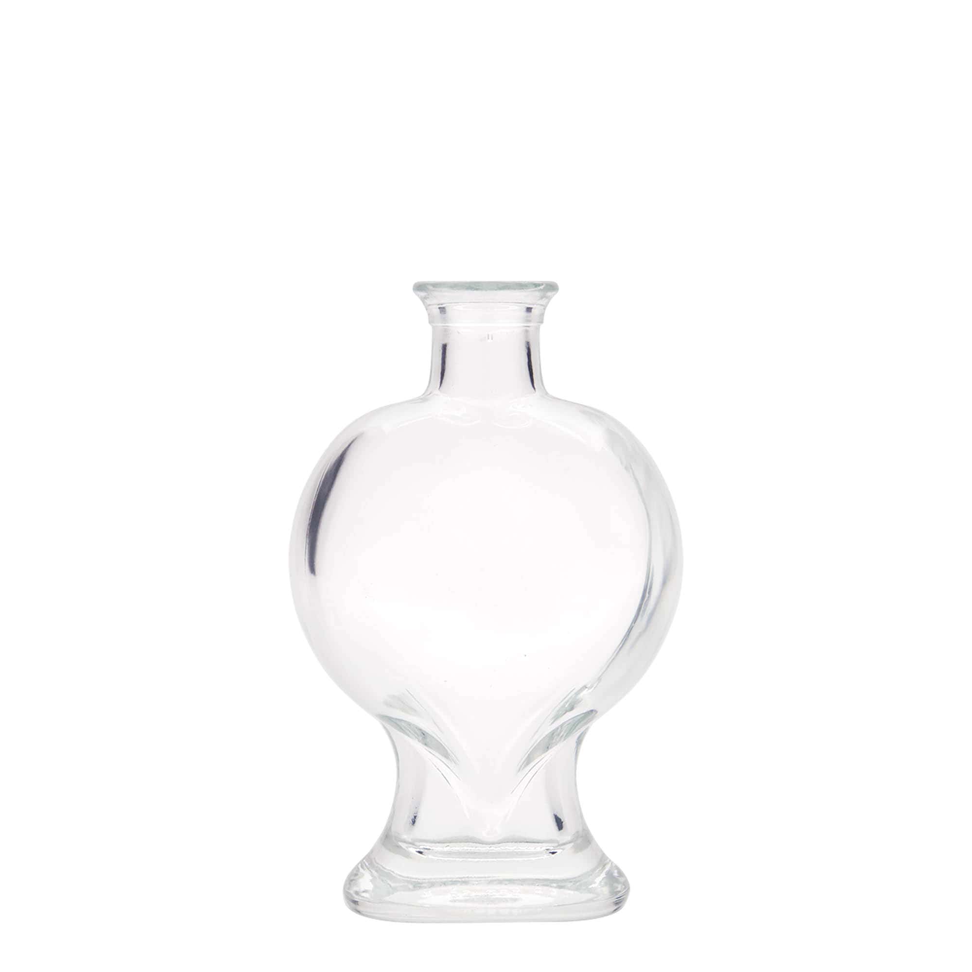 200 ml sklenená fľaša „Srdce“, hrdlo: korok