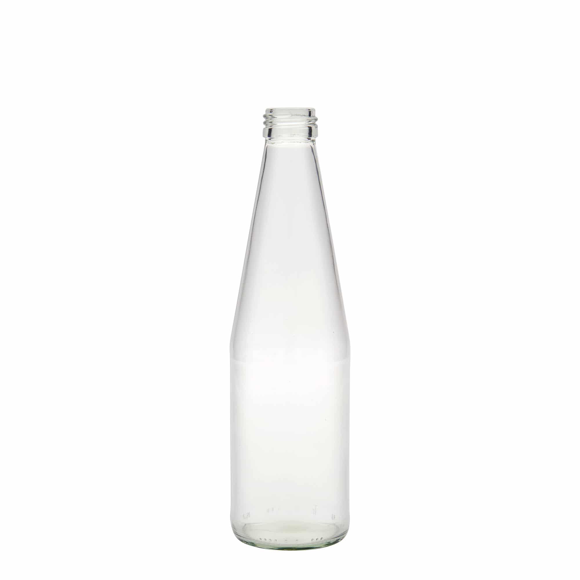 330 ml univerzálna fľaša tvar mrkvy, sklo, hrdlo: PP 28