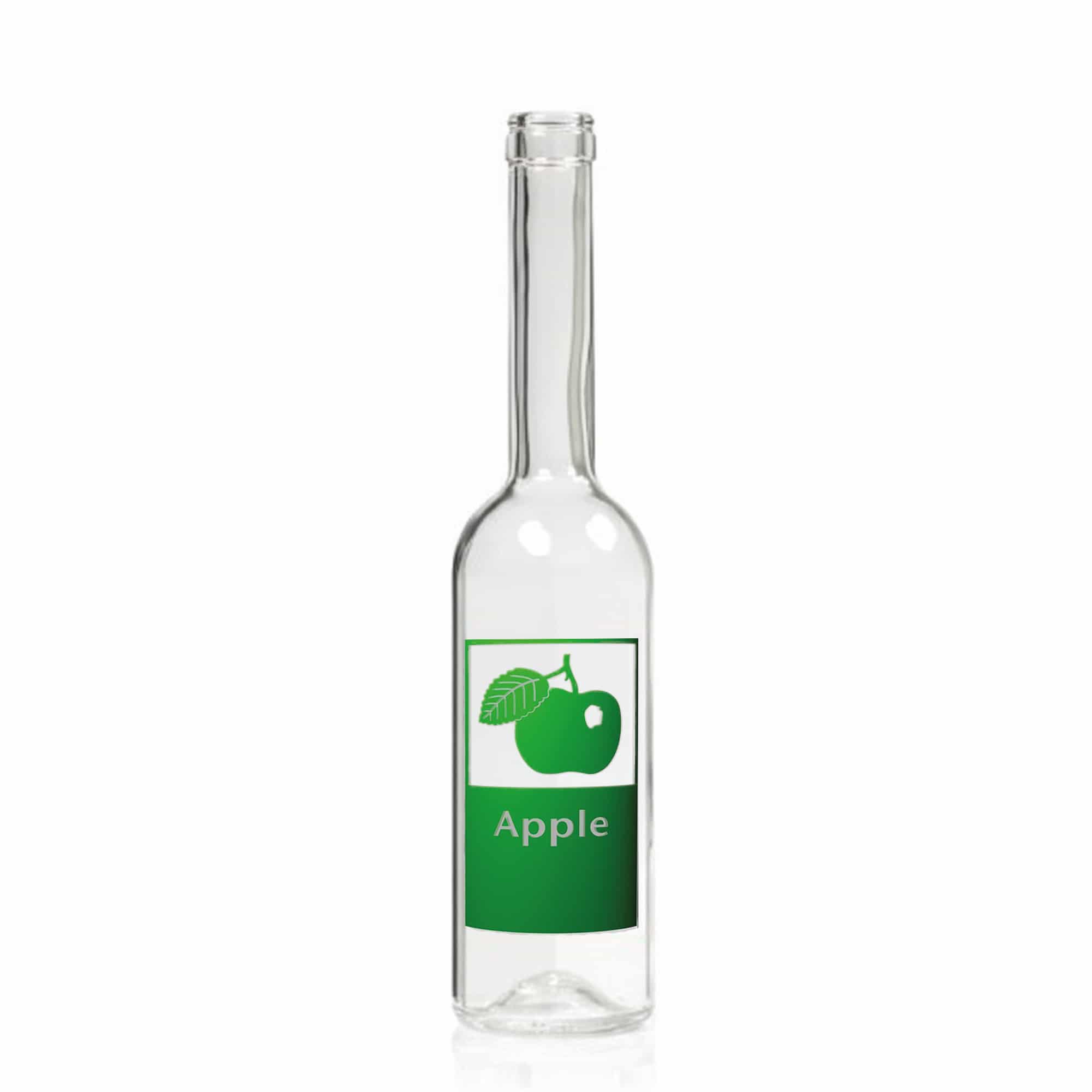 500 ml sklenená fľaša 'Opera', motív: Jablko, hrdlo: korok