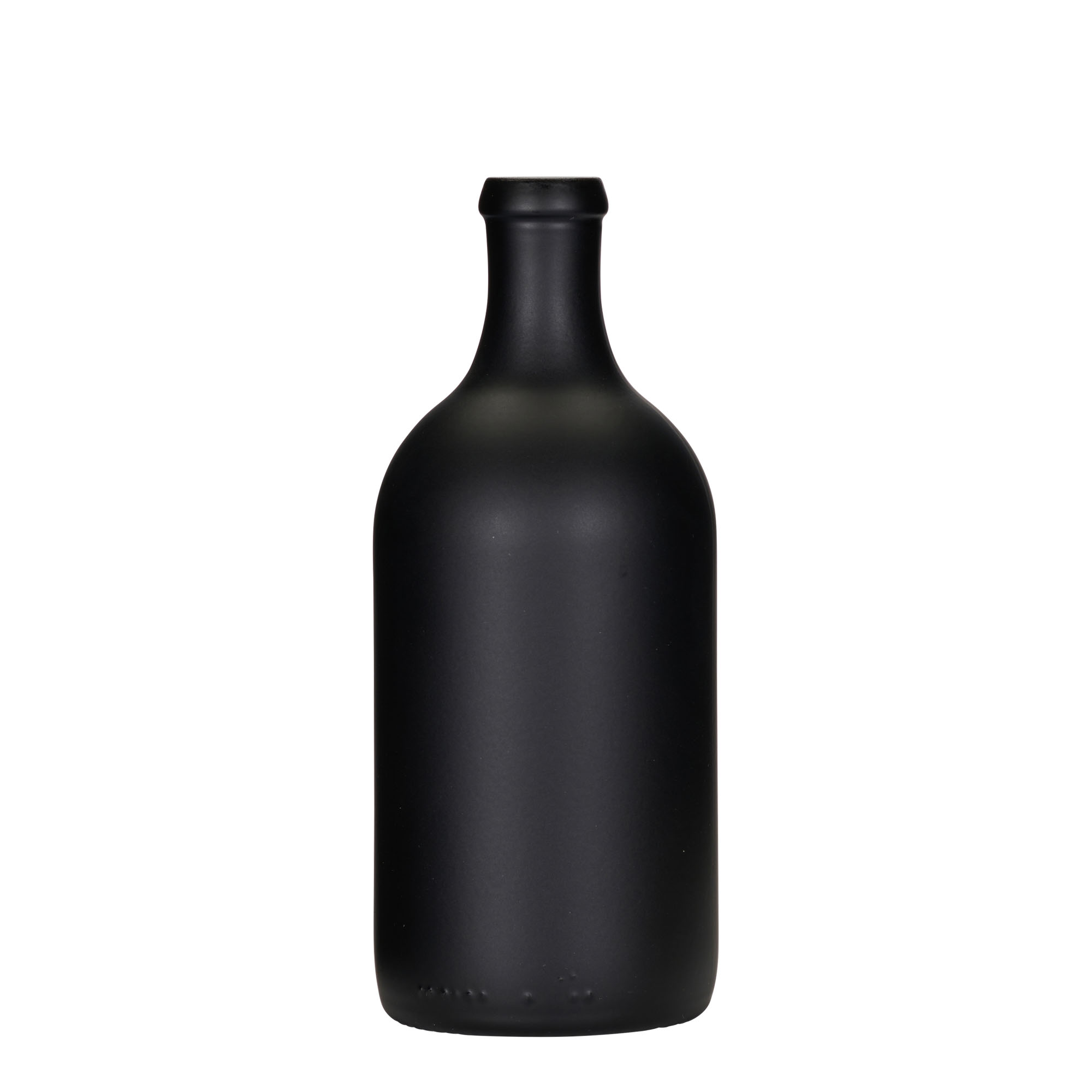 500 ml sklenená fľaša 'Ginevra Leggera', čierna, hrdlo: korok 500 ml sklenená fľaša 'Ginevra Leggera', čierna, hrdlo: korok