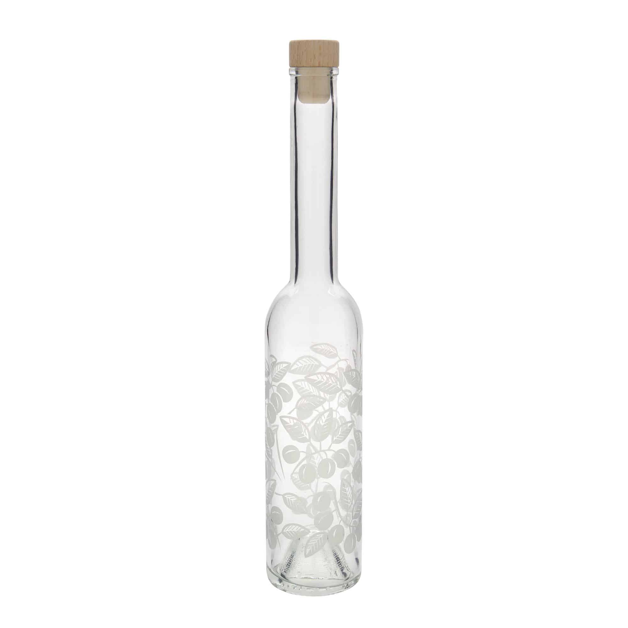 350 ml sklená fľaša „Opera“, motív: mirabelky, hrdlo: korok