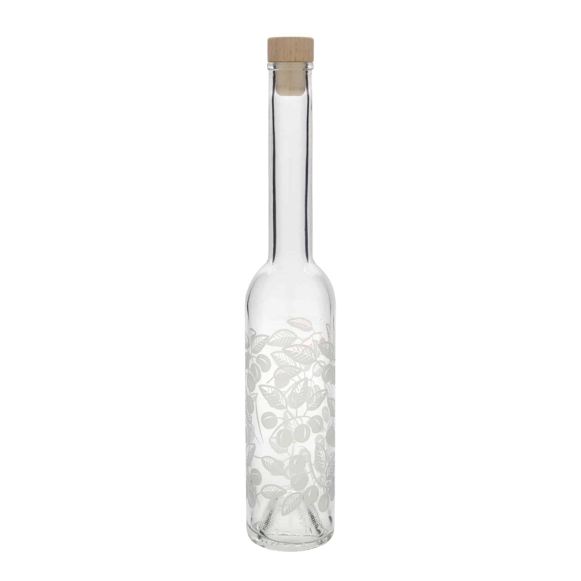 350 ml sklenená fľaša 'Opera', motív: mirabelky, hrdlo: korok 350 ml sklenená fľaša 'Opera', motív: mirabelky, hrdlo: korok