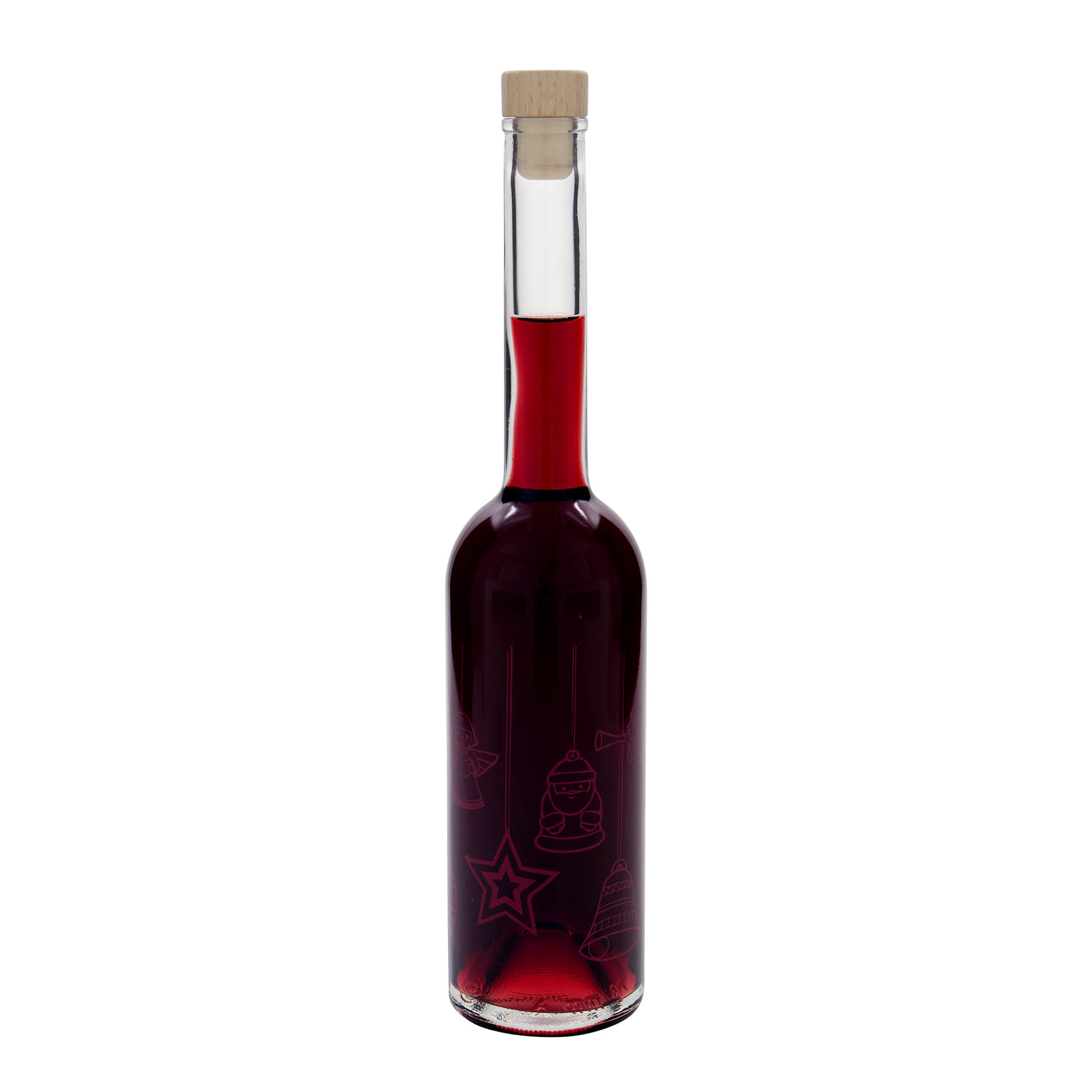 500 ml sklenená fľaša 'Opera', motív: hviezdy, hrdlo: korok