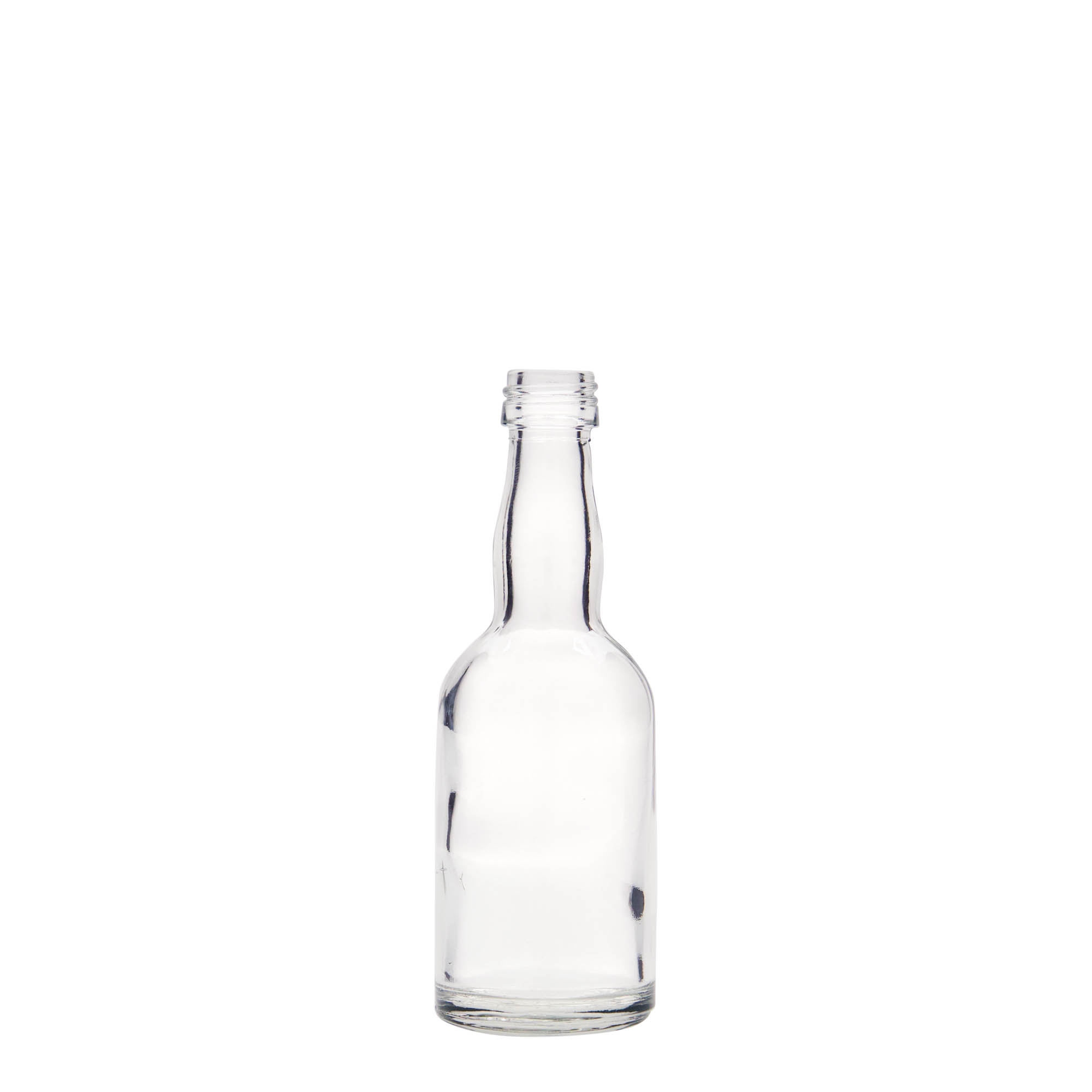 50 ml sklenená fľaša 'Proba', hrdlo: PP 18 50 ml sklenená fľaša 'Proba', hrdlo: PP 18