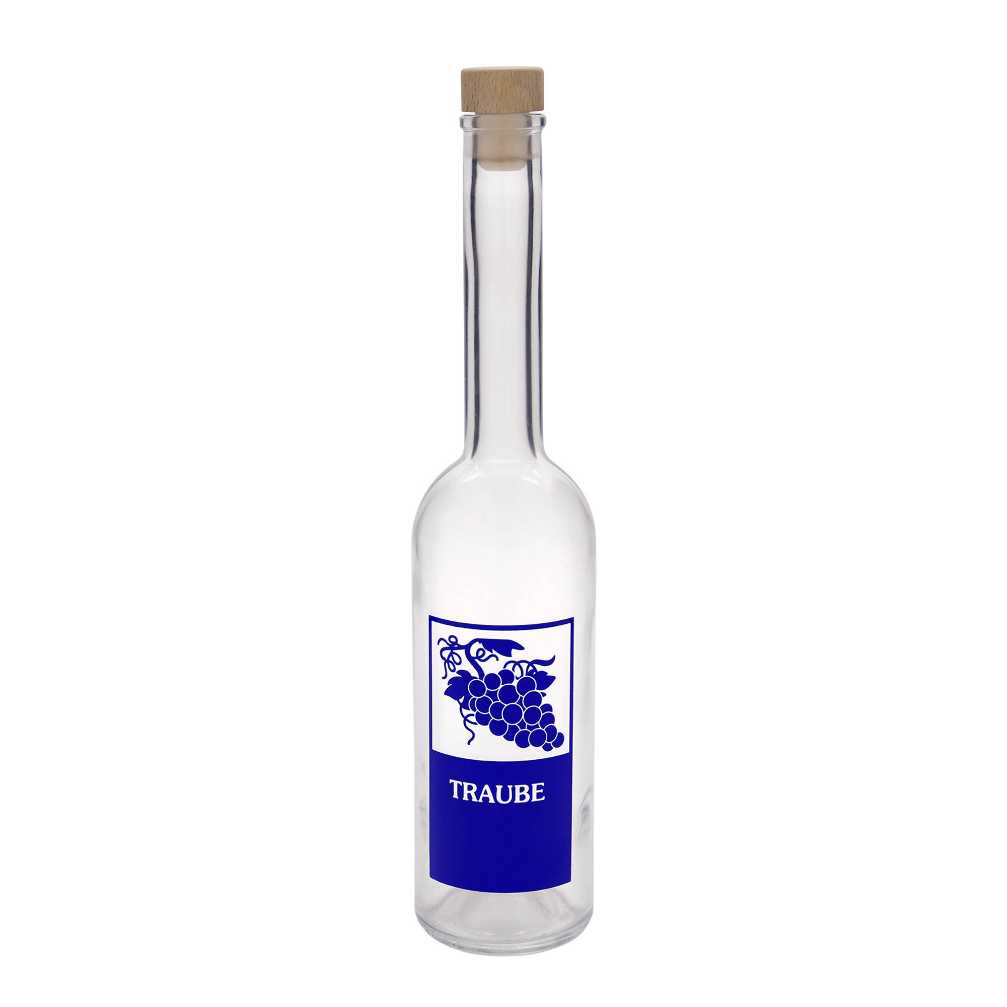500 ml sklenená fľaša 'Opera', motív: Hrozno, hrdlo: Korek