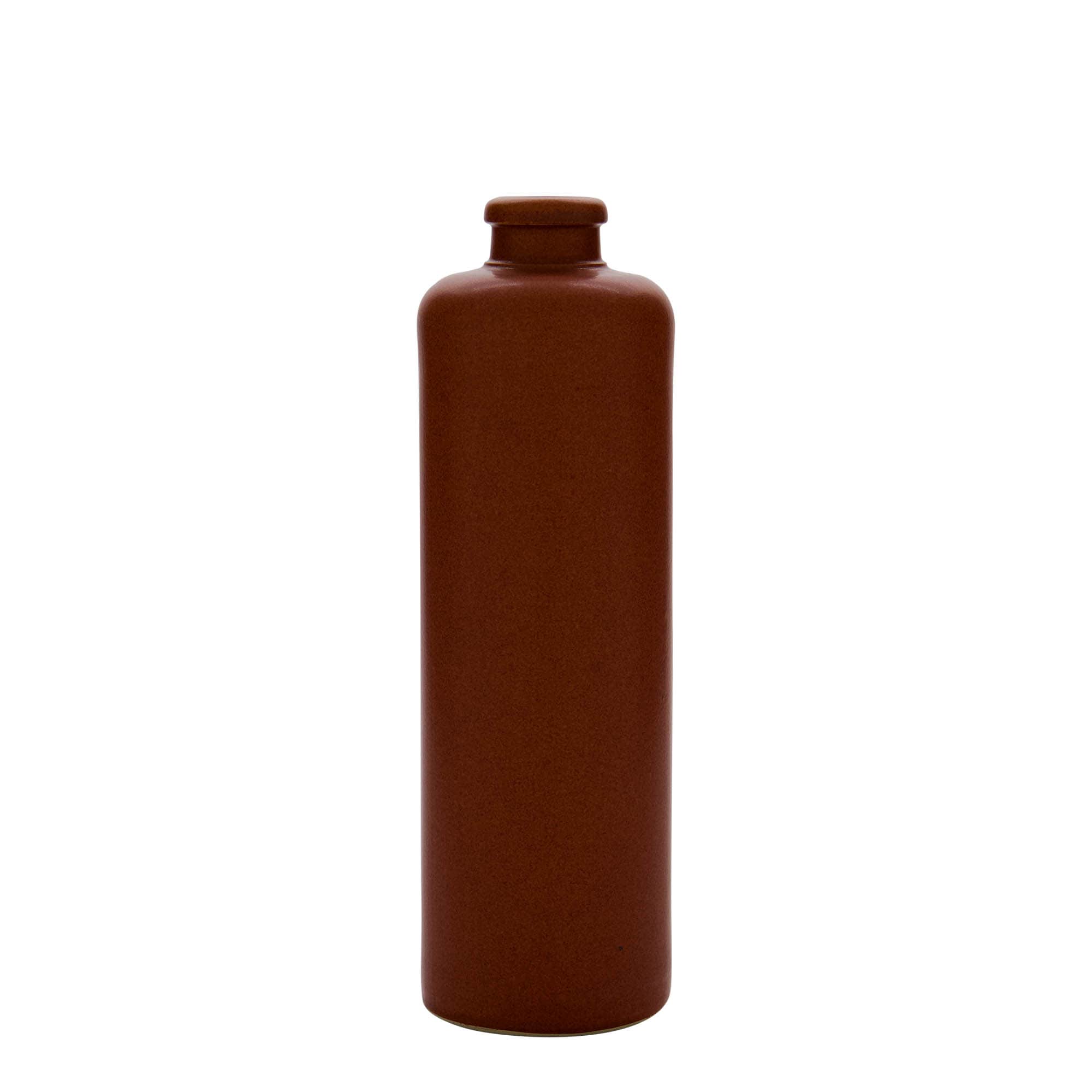500 ml hlinený džbán, kamenina, červeno-hnedý, hrdlo: korok
