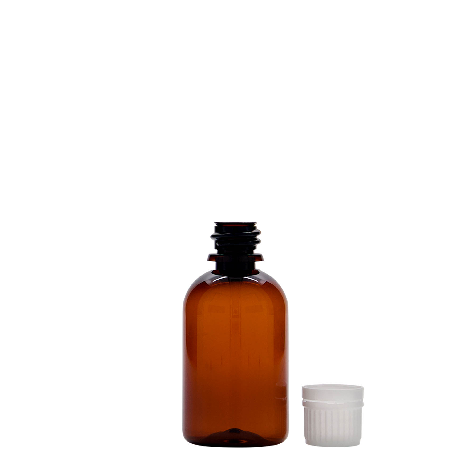 50 ml PET liekovka „Easy Living“, hnedá farba, plast, hrdlo: DIN 18