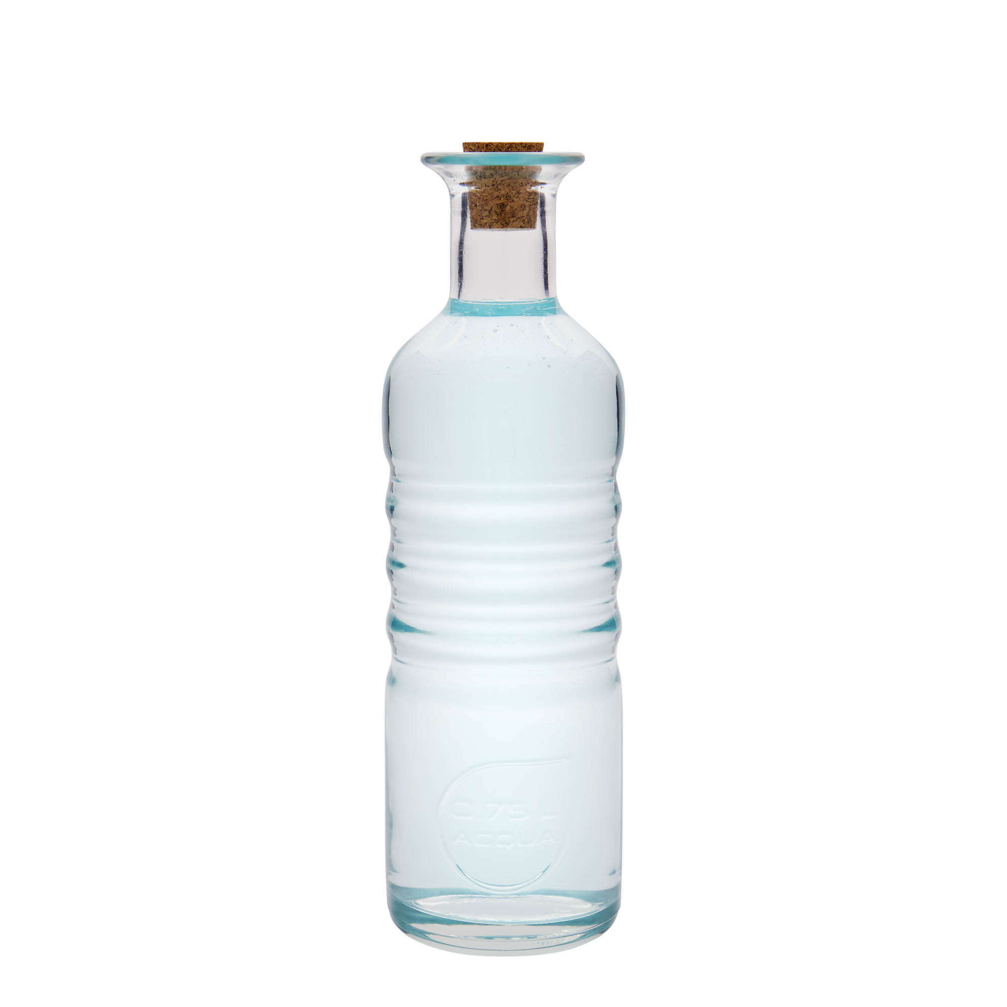 750 ml sklenená fľaša 'Optima Acqua', hrdlo: korok