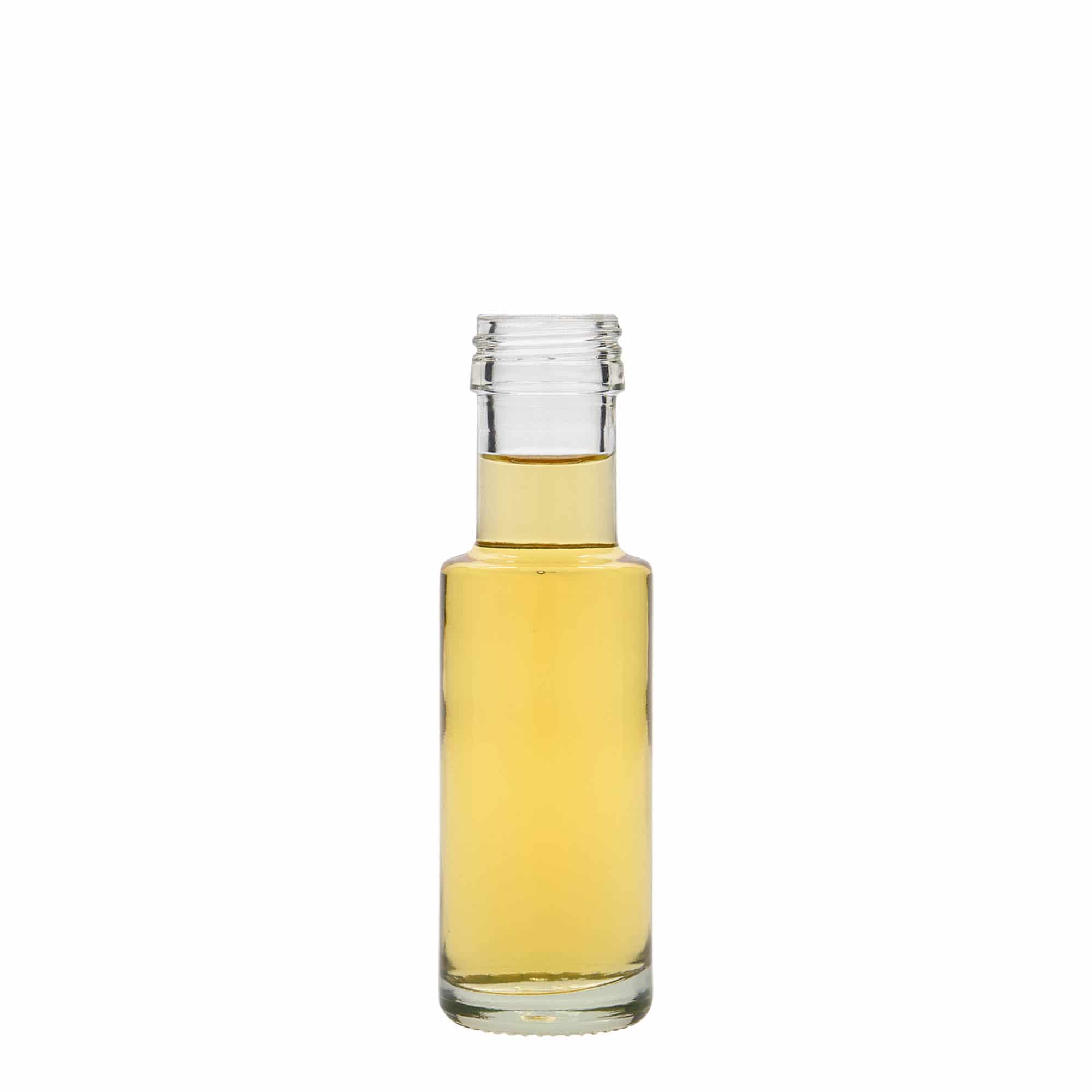 100 ml sklená fľaša „Dorica“, hrdlo: PP 31,5