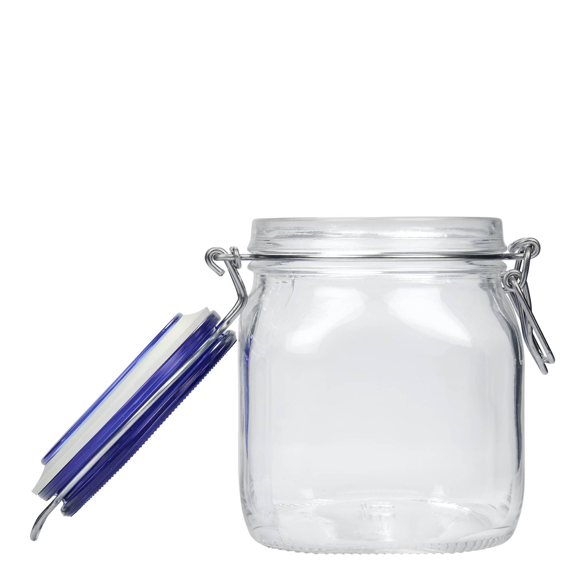 750 ml drôtová fľaša 'Fido' modrý vrchnák, štvorcová, hrdlo: drôtové uzáver 750 ml drôtová fľaša 'Fido' modrý vrchnák, štvorcová, hrdlo: drôtové uzáver
