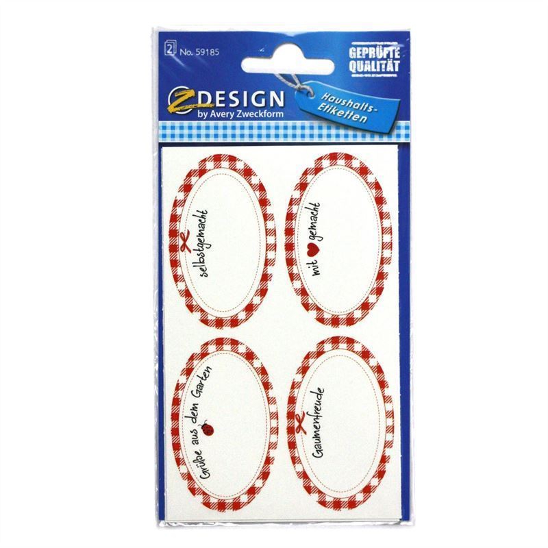 Zweckform etikety „Domáce“, oválne, papierové, viacfarebné Zweckform etikety „Domáce“, oválne, papierové, viacfarebné