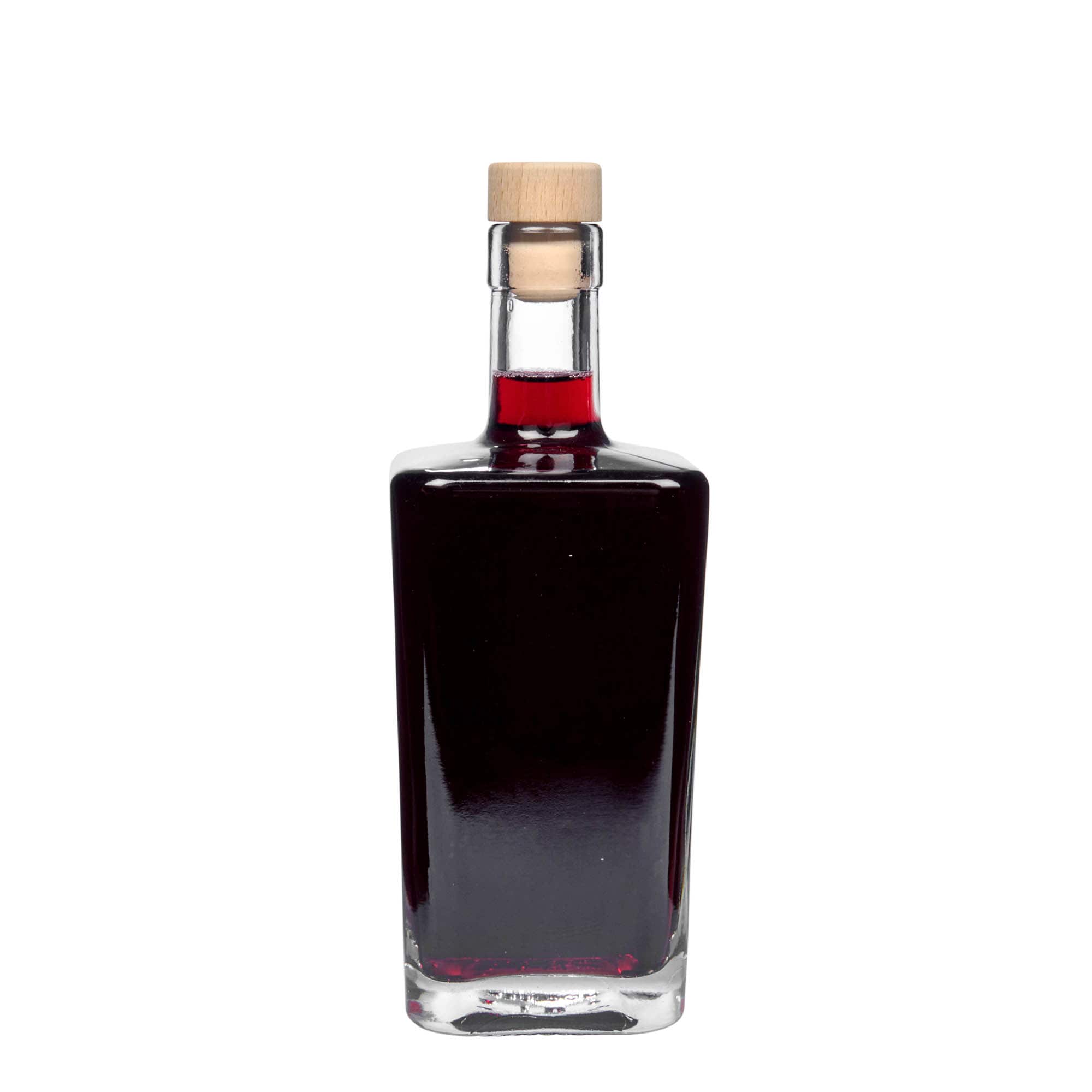 500 ml sklená fľaša „Noel“, štvorcová, hrdlo: korok