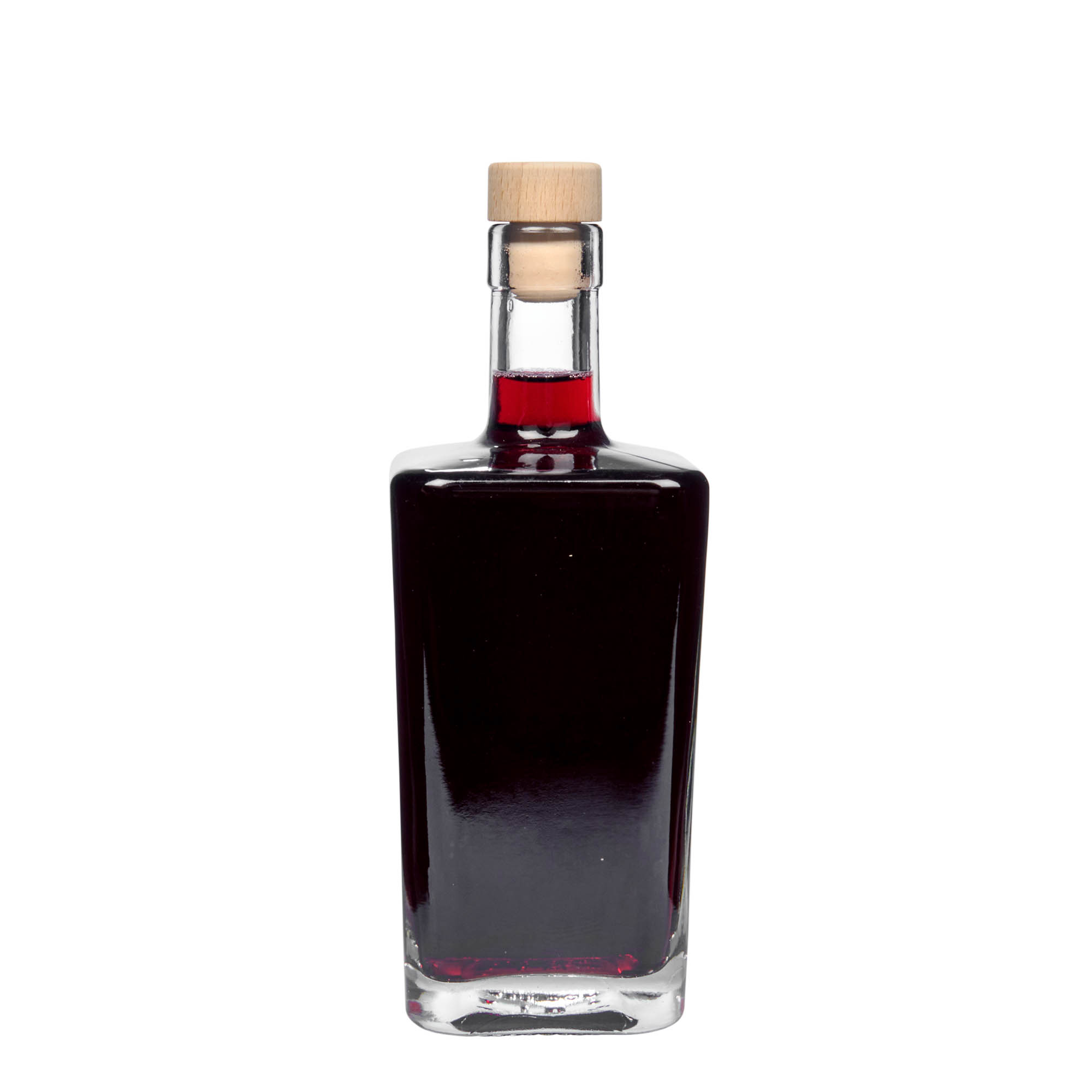 500 ml sklenená fľaša 'Noel', štvorcová, hrdlo: korok