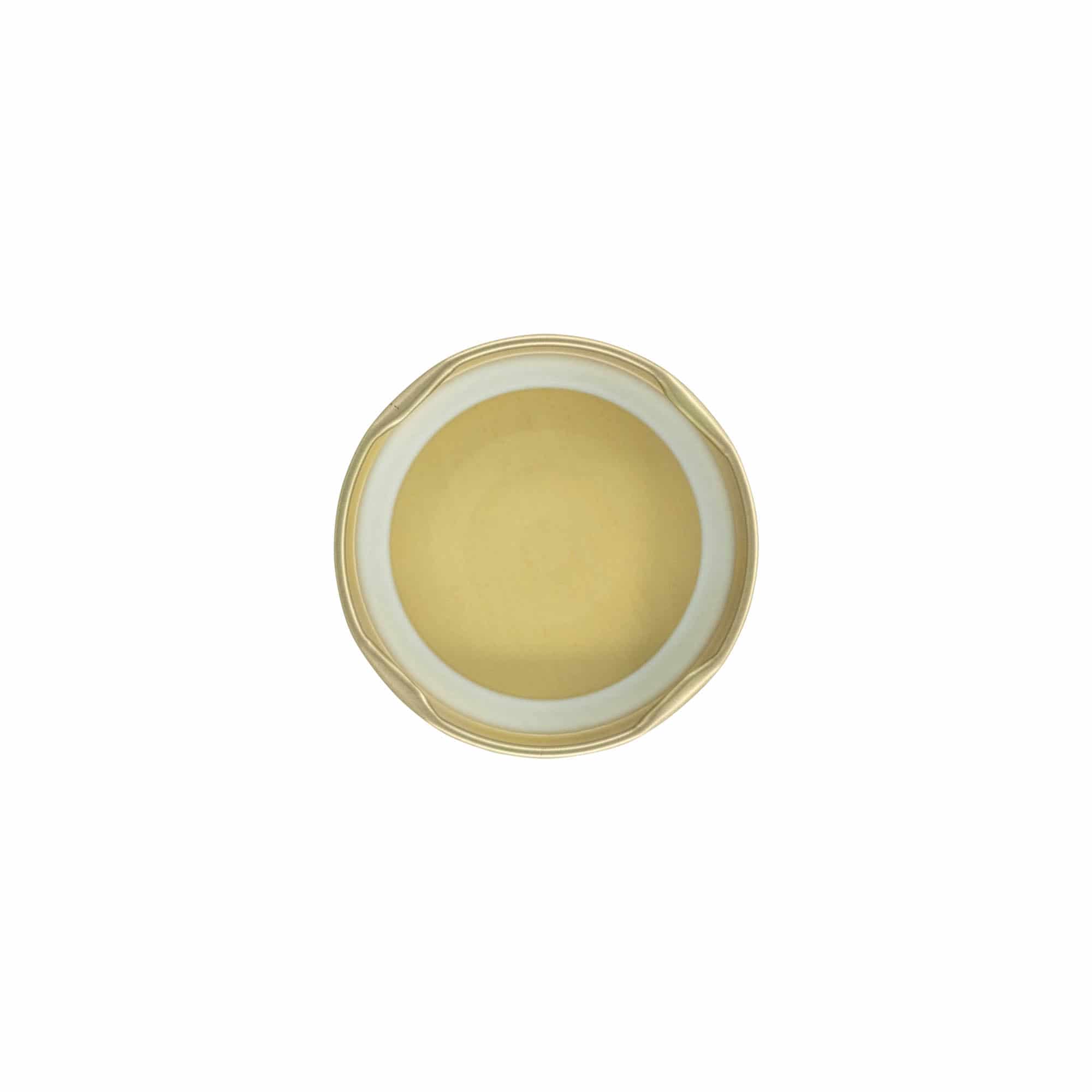 Twist-off viečko, biely plech, zlaté, pre hrdlo: TO 58