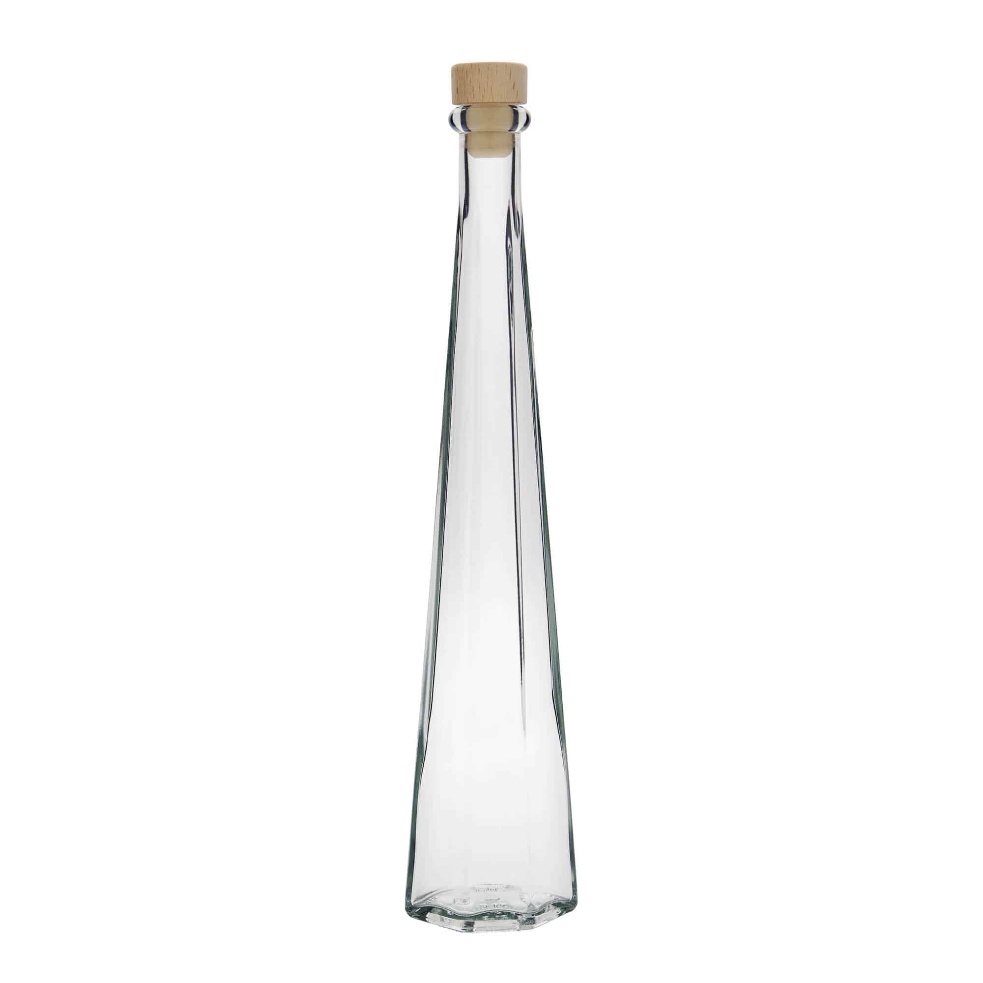 200 ml sklená fľaša „Dama Se x ta“, šesťhranná, hrdlo: korok