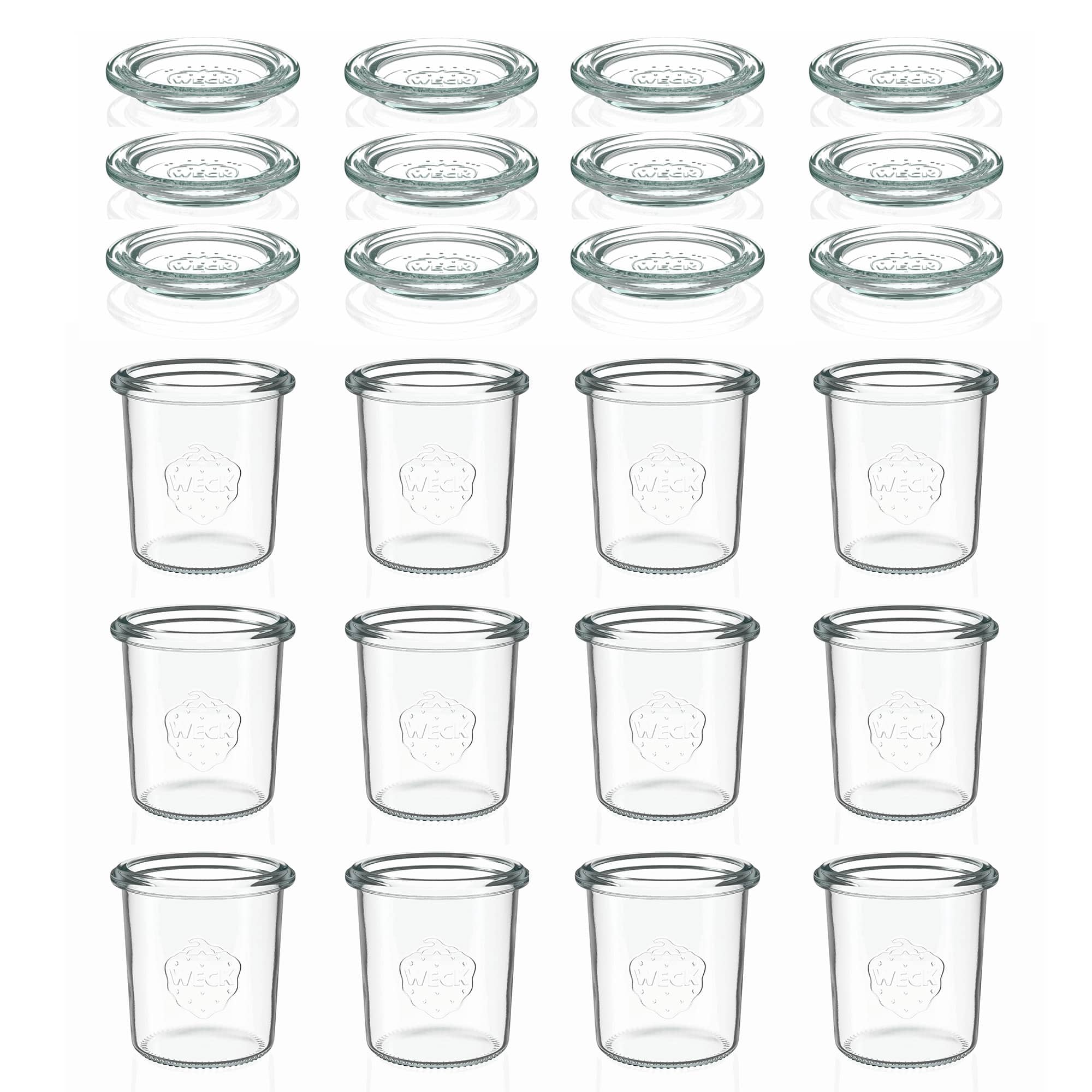12x 160 ml WECK-pohár typu Sturz so skleneným viečkom RR 60