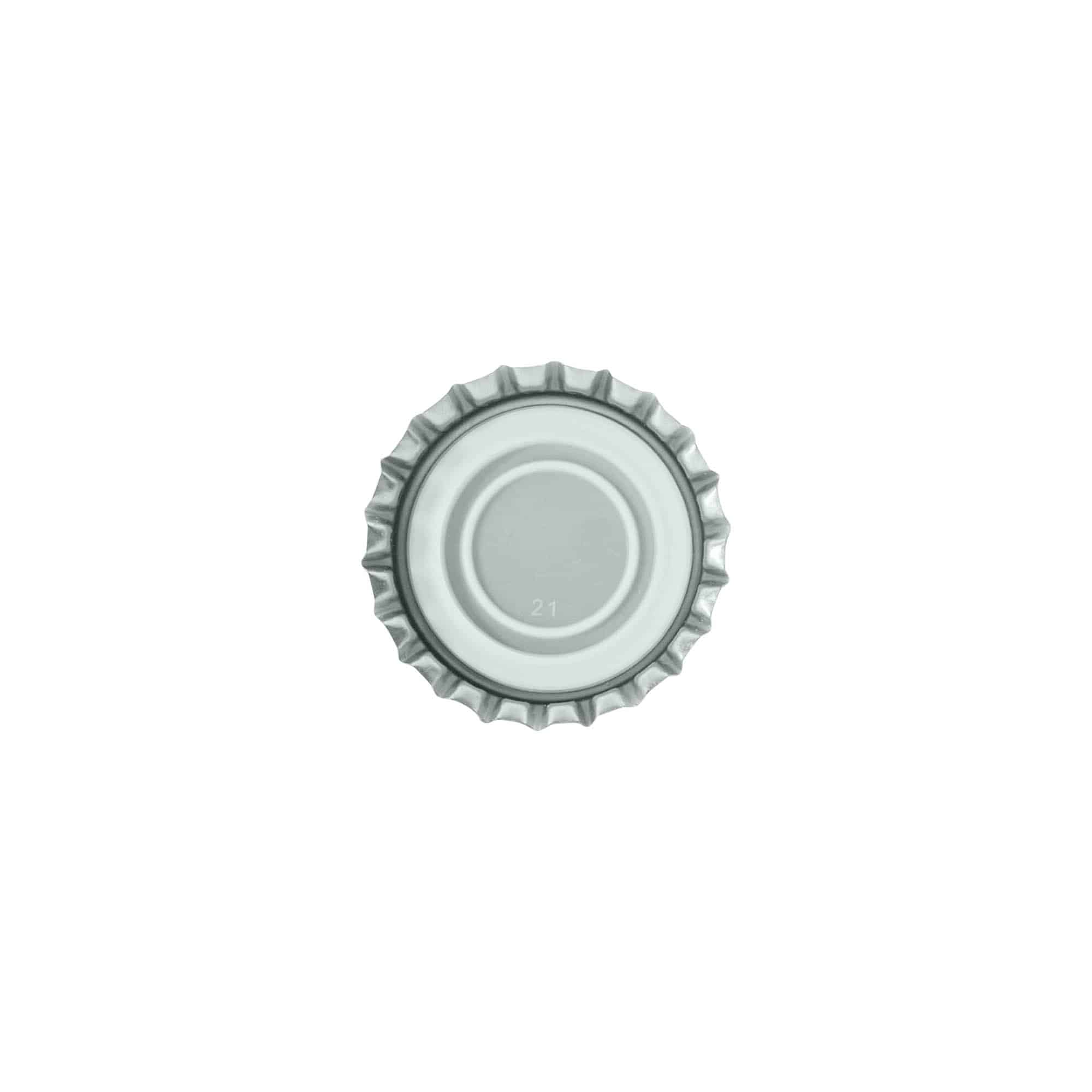 Korunkové uzávery 29 mm, kov, strieborná Korunkové uzávery 29 mm, kov, strieborná