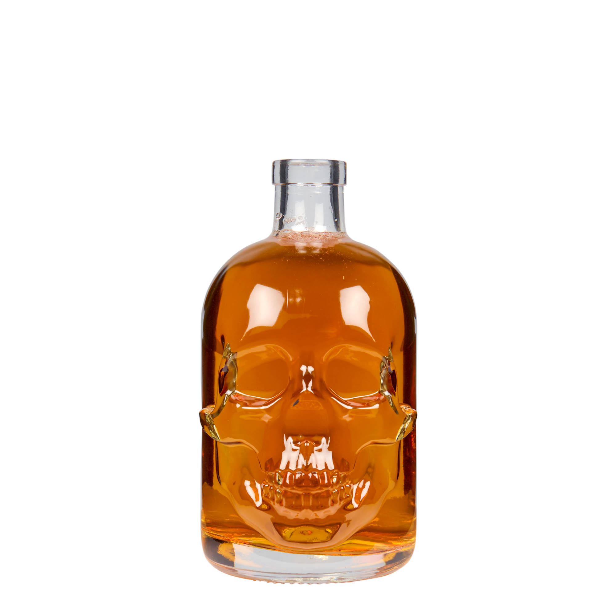 500 ml sklenená fľaša „Lebka“, otvor: korok