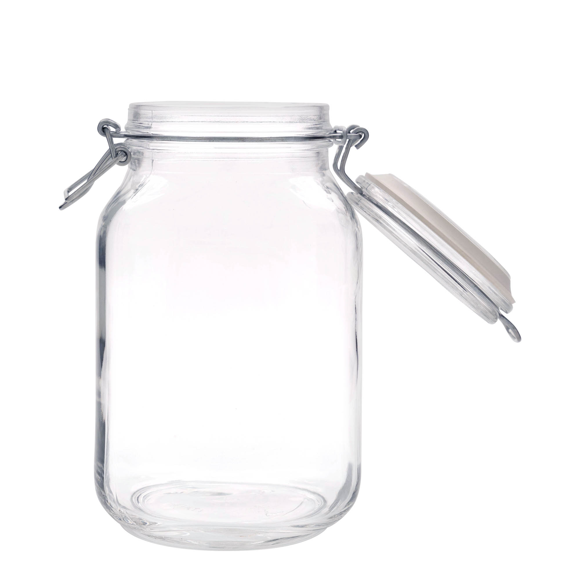 2 000 ml drôtené uzáverové pohár 'Fido', štvorcový, hrdlo: drôtený uzáver