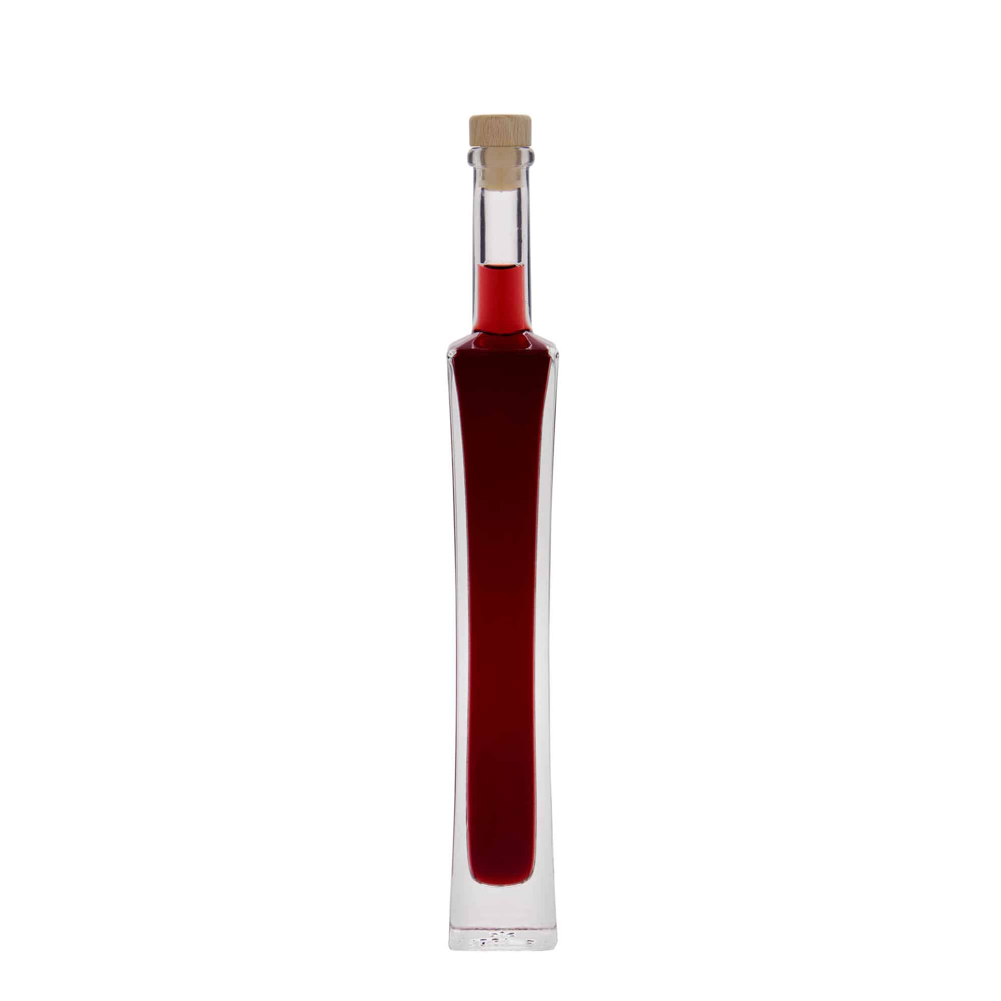 100 ml sklená fľaša „Koko“, štvorcová, hrdlo: korok