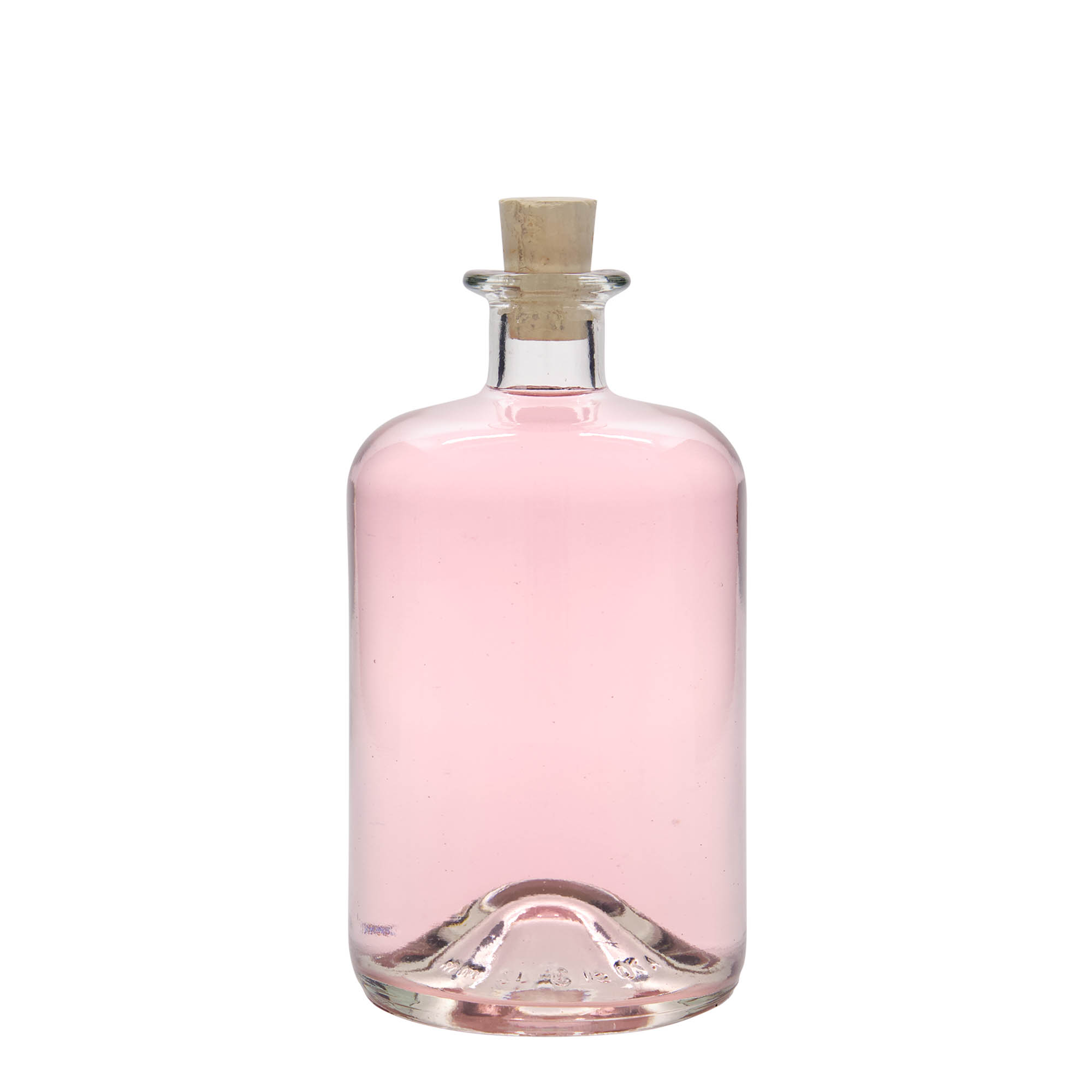 700 ml lekárnická sklenená fľaša, hrdlo: korok