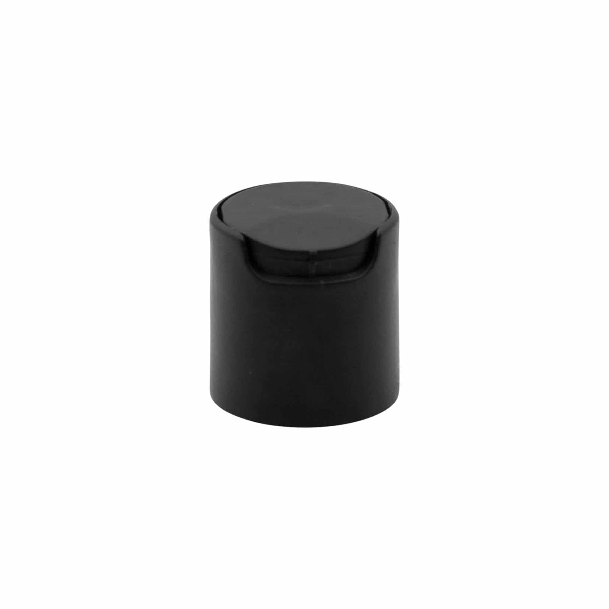 Skrutkovací uzáver Disc Top, PP plast, čierna farba, pre hrdlo: 24/410