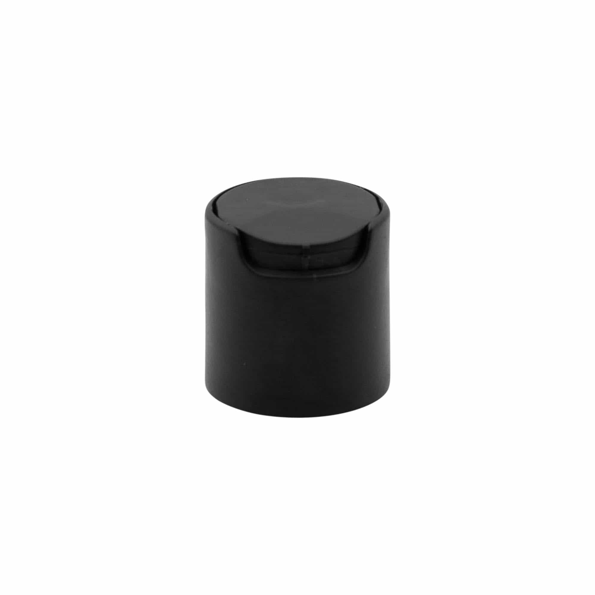 Zátka so závitom Disc Top, plast PP, čierna, pre hrdlo: 24/410