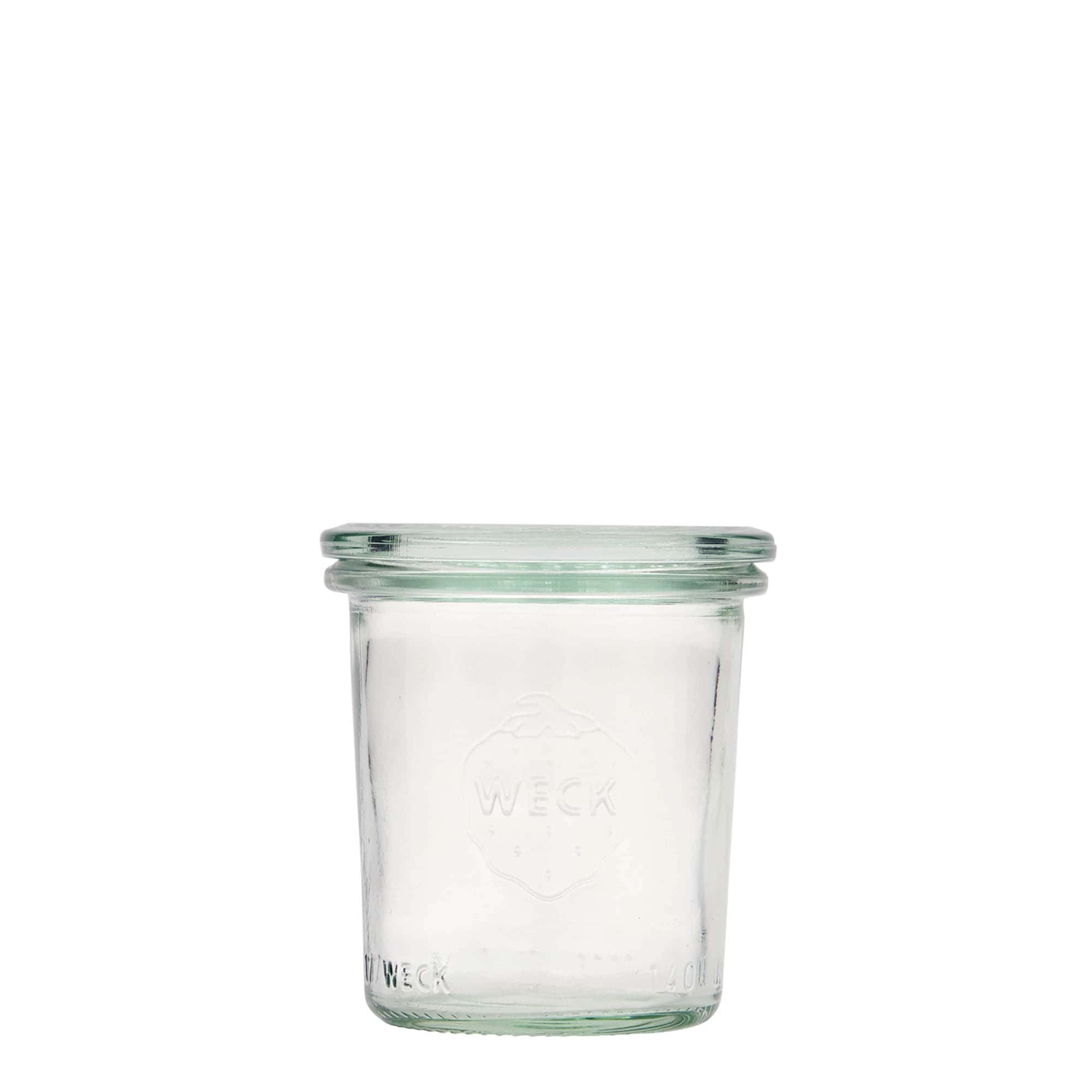 140 ml WECK zvratný pohár, otvor: okrúhly okraj