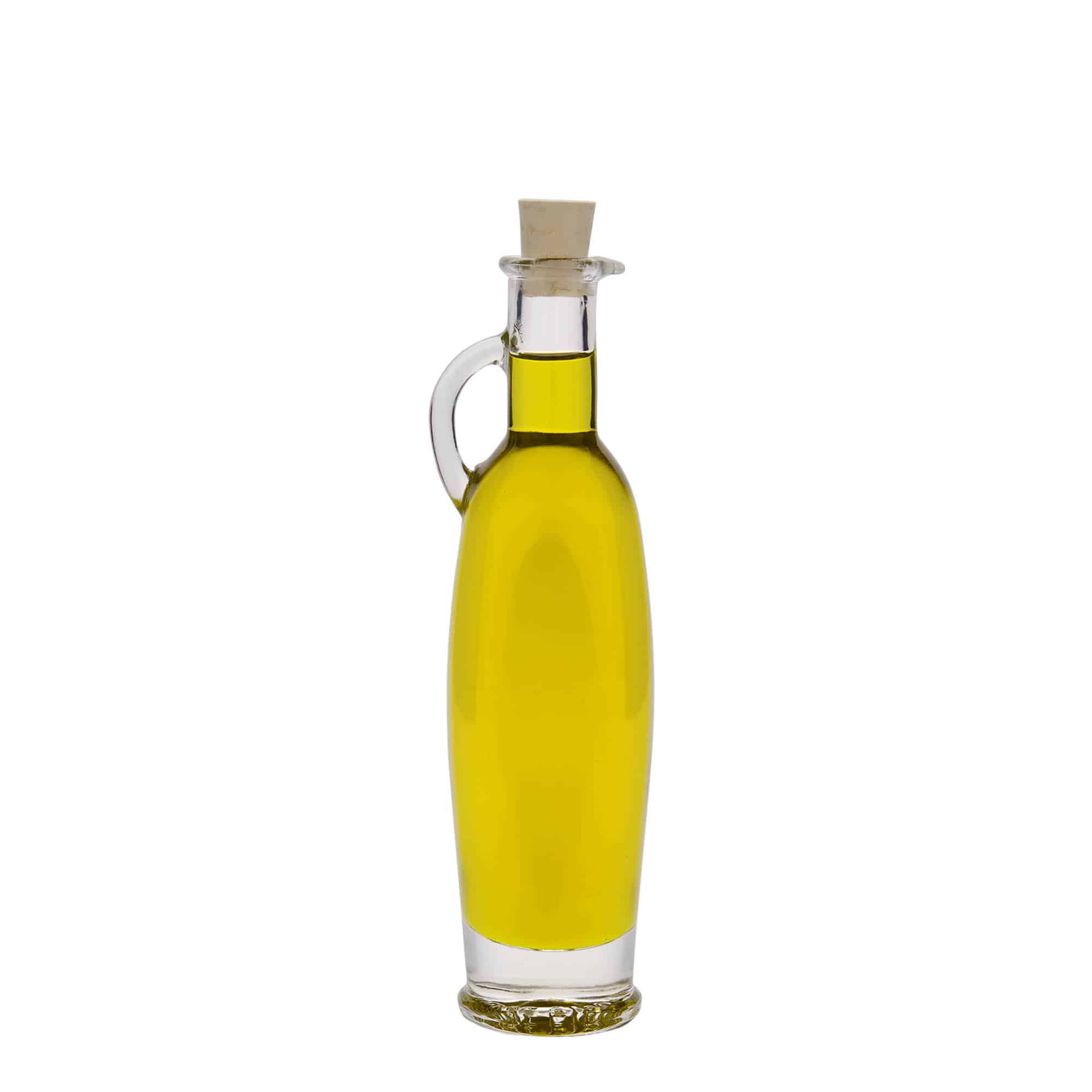 100 ml sklená fľaša „Eleganta“, oválna, hrdlo: korok