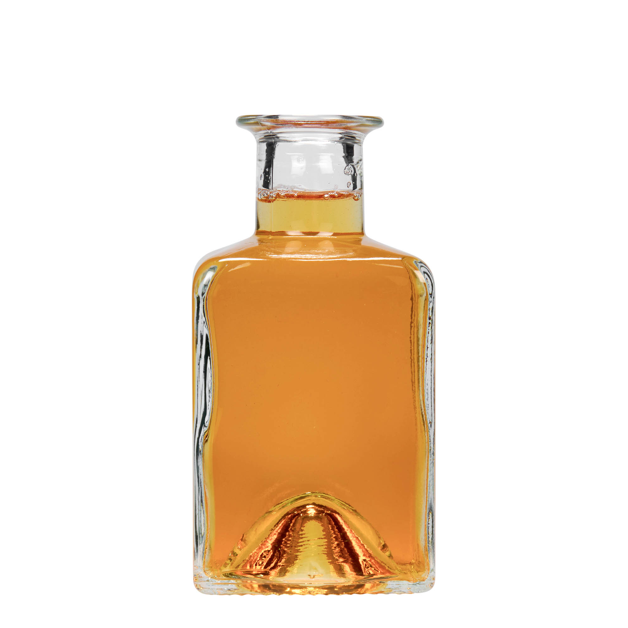 200 ml sklená fľaša „Kubica“, štvorcová, hrdlo: korok