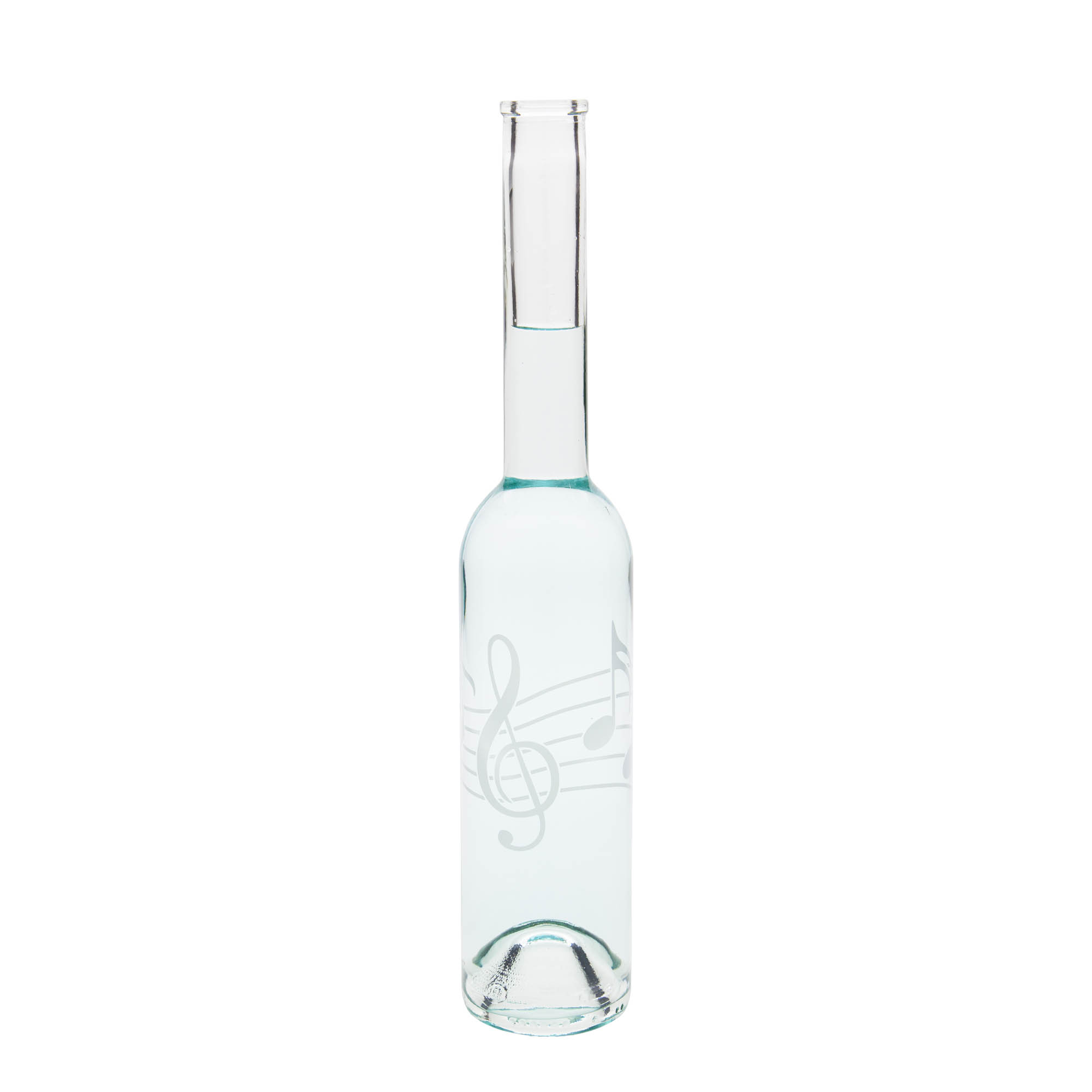 350 ml sklenená fľaša 'Opera', motív: noty, uzáver: korok