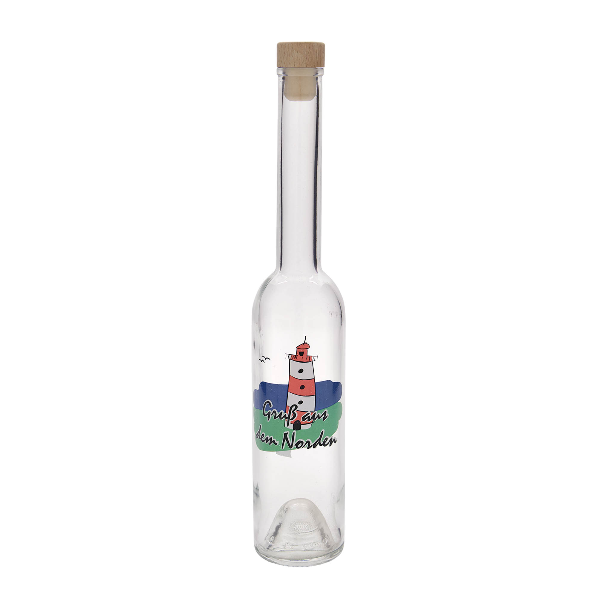 350 ml sklenená fľaša 'Opera', motív: Sever, hrdlo: korok