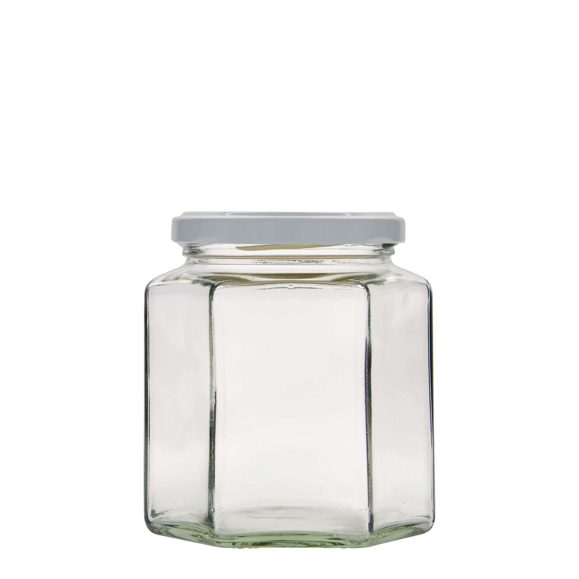 390 ml šesťhranný pohár, hrdlo: twist off (TO 70)