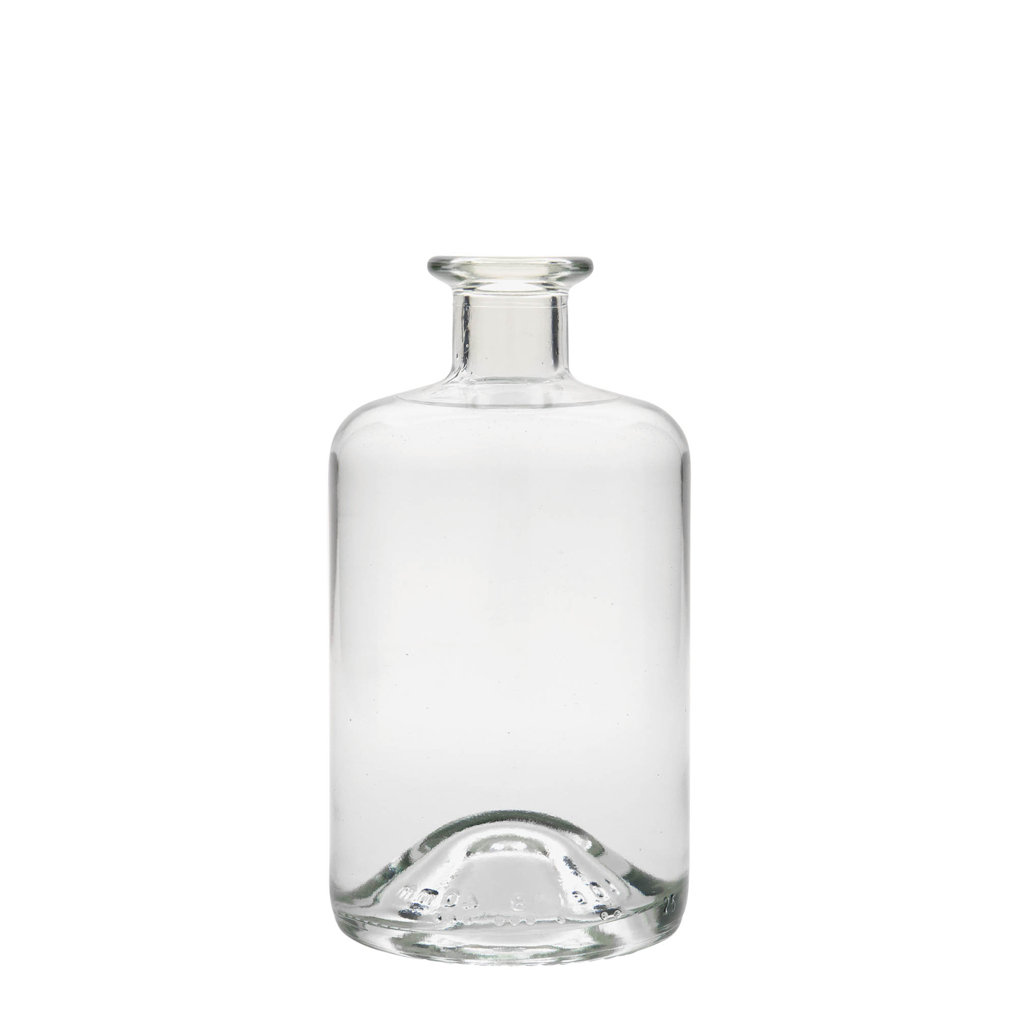 500 ml lekárnická sklenená fľaša, hrdlo: korok