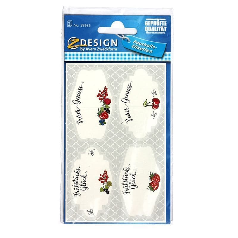 Zweckform etikety „Raňajky“, papier, viacfarebné Zweckform etikety „Raňajky“, papier, viacfarebné